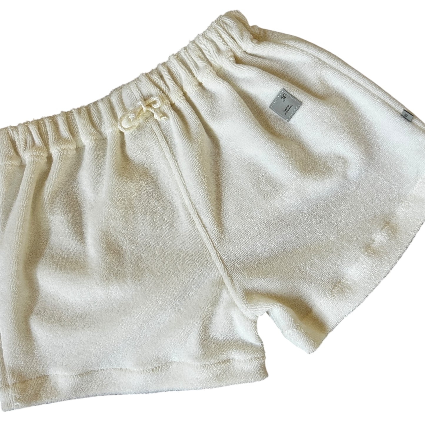 Hose kurz Frottee wollweiß