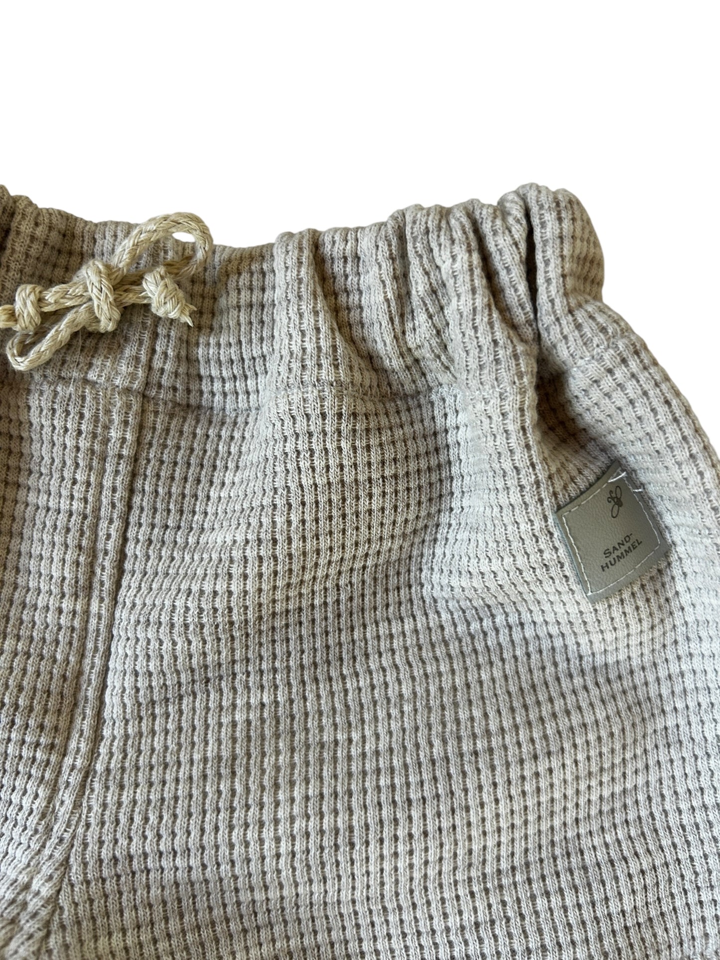 Hose kurz Waffeljersey mandel