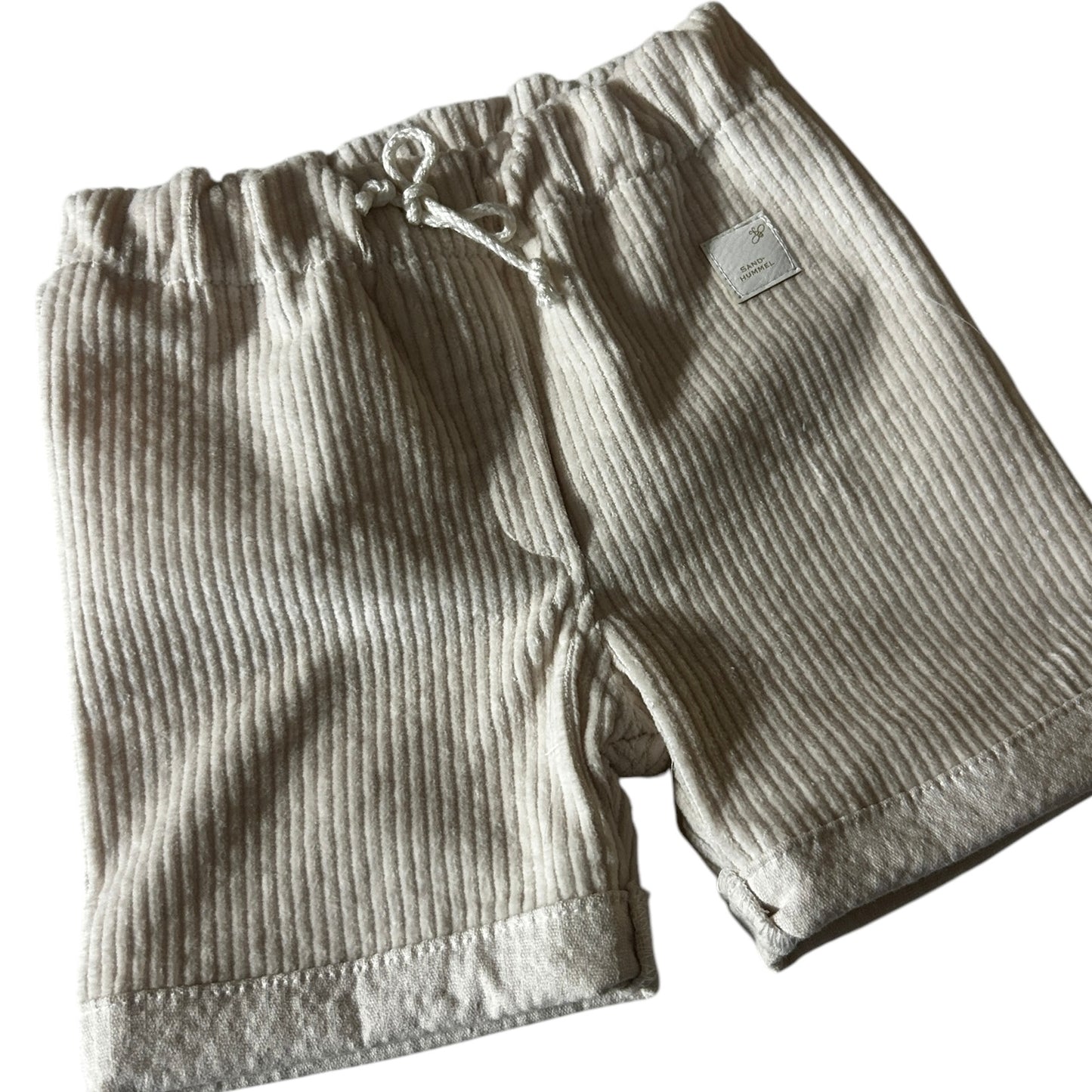 Hose kurz Baumwoll-Breitcord hellbeige
