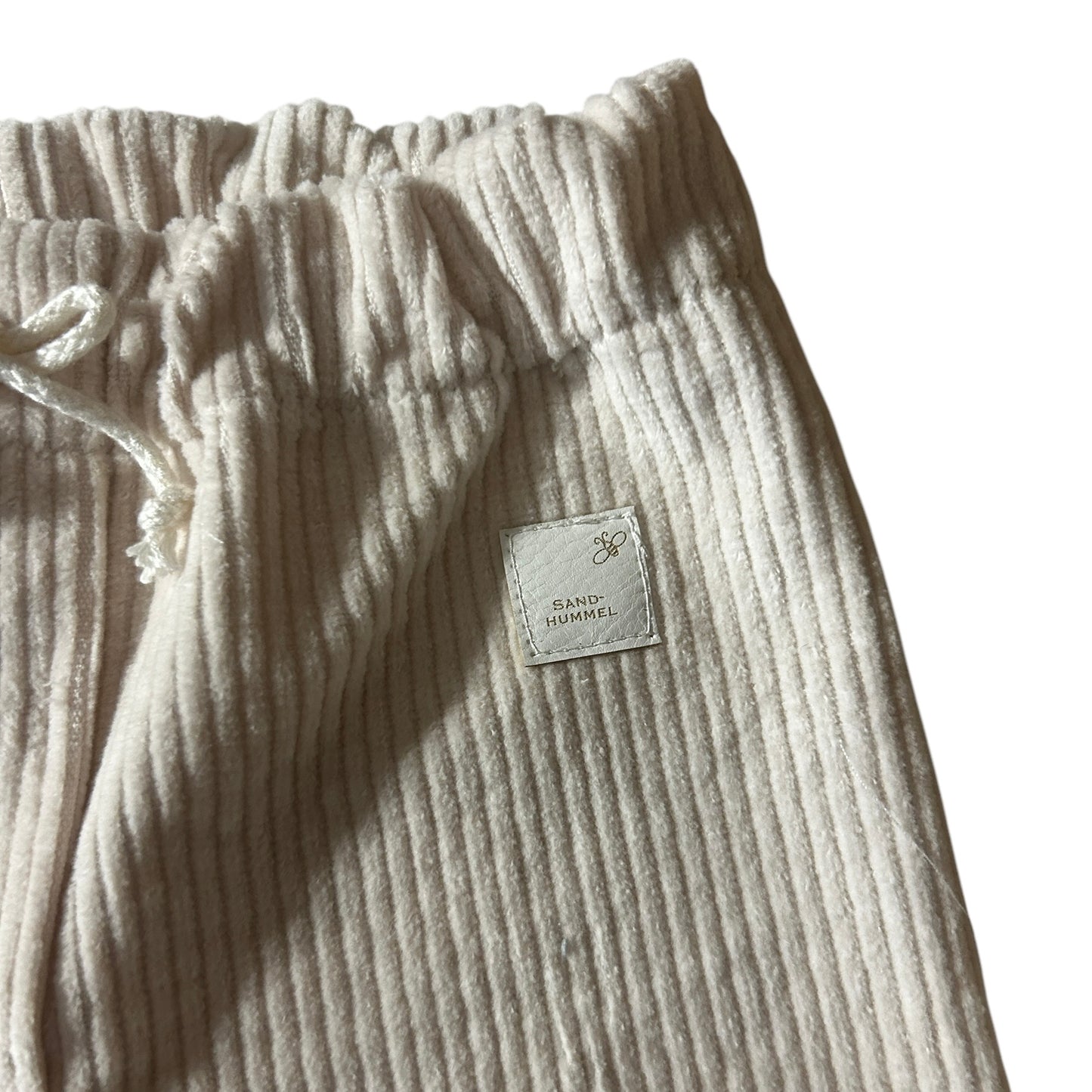 Hose kurz Baumwoll-Breitcord hellbeige