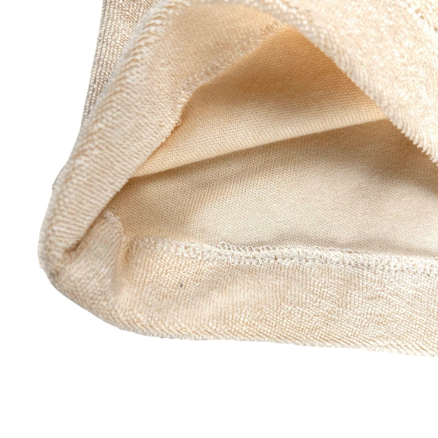 Shirt Strickfrottee beige Applikation Herz
