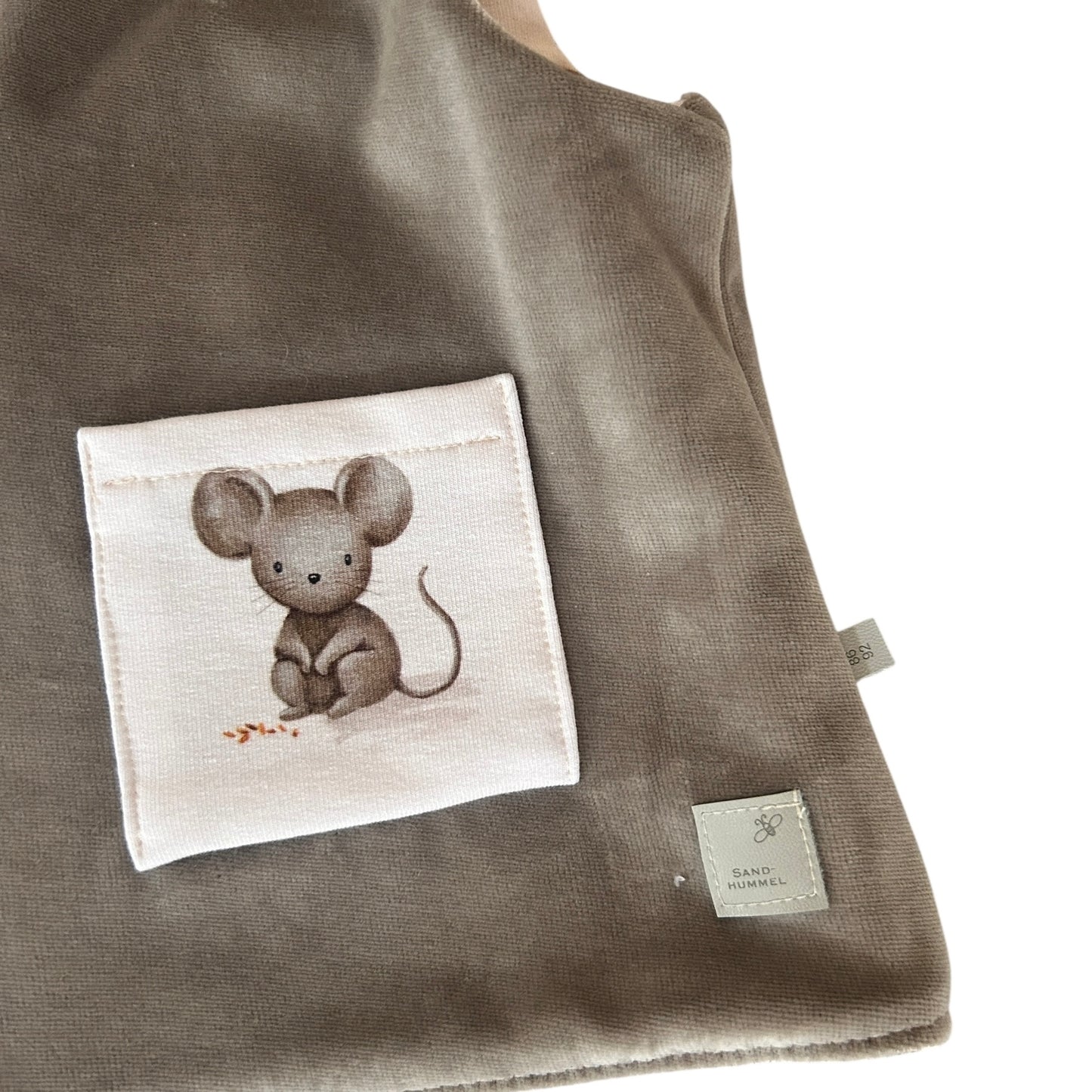 Wendeweste aus Samt mit French Terry gefüttert