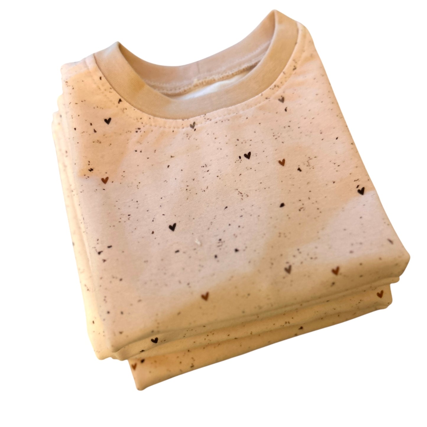 Shirt French Terry Dekor Herzchen Konfetti nude/rosa