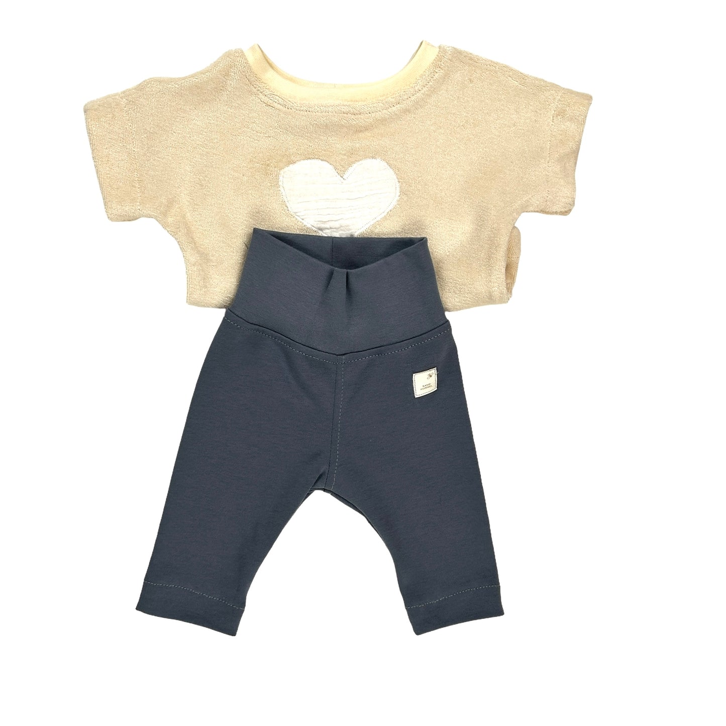 Leggins Jersey blau-grau