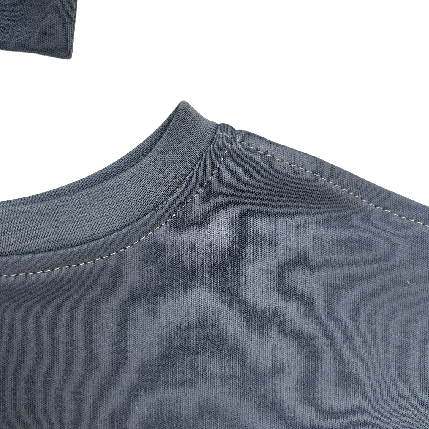 Shirt Jersey blau-grau Applikation Herz