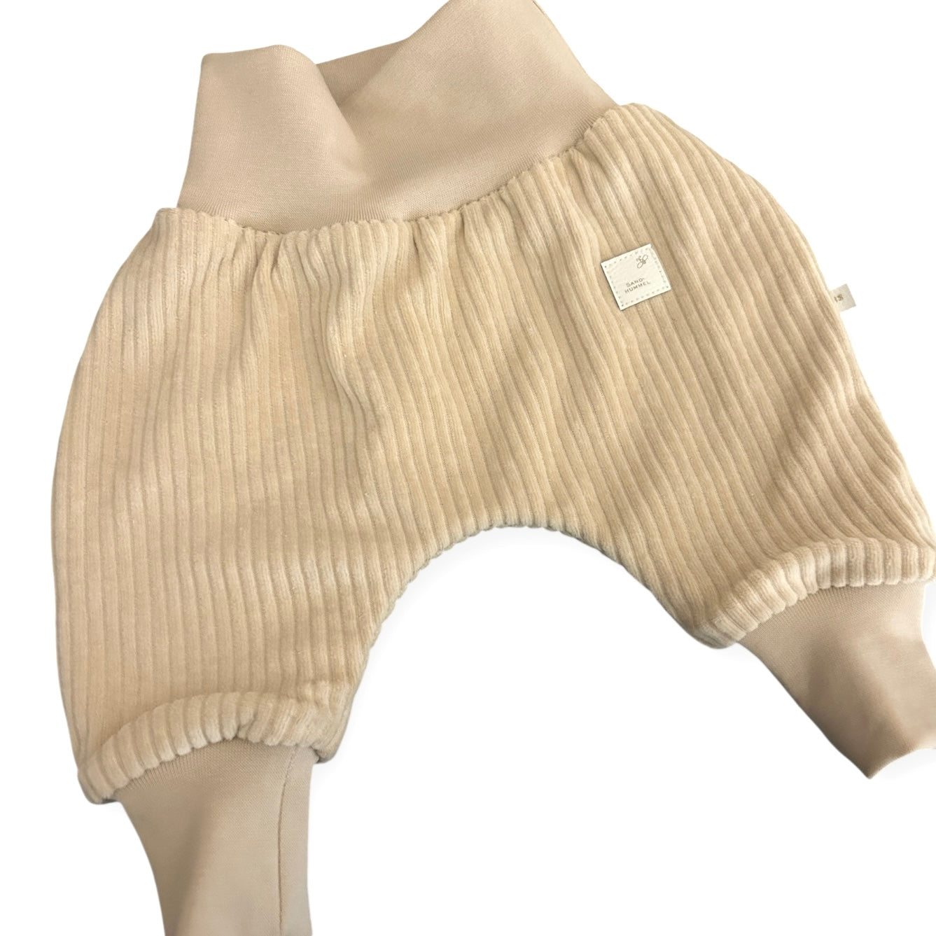 Hose lang Cord-Nicky gefüttert beige