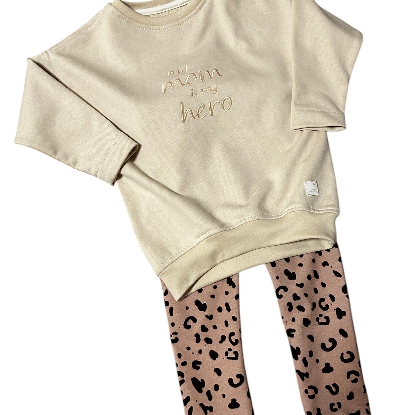 Leggins French Terry Dekor Leo Gummibuendchen