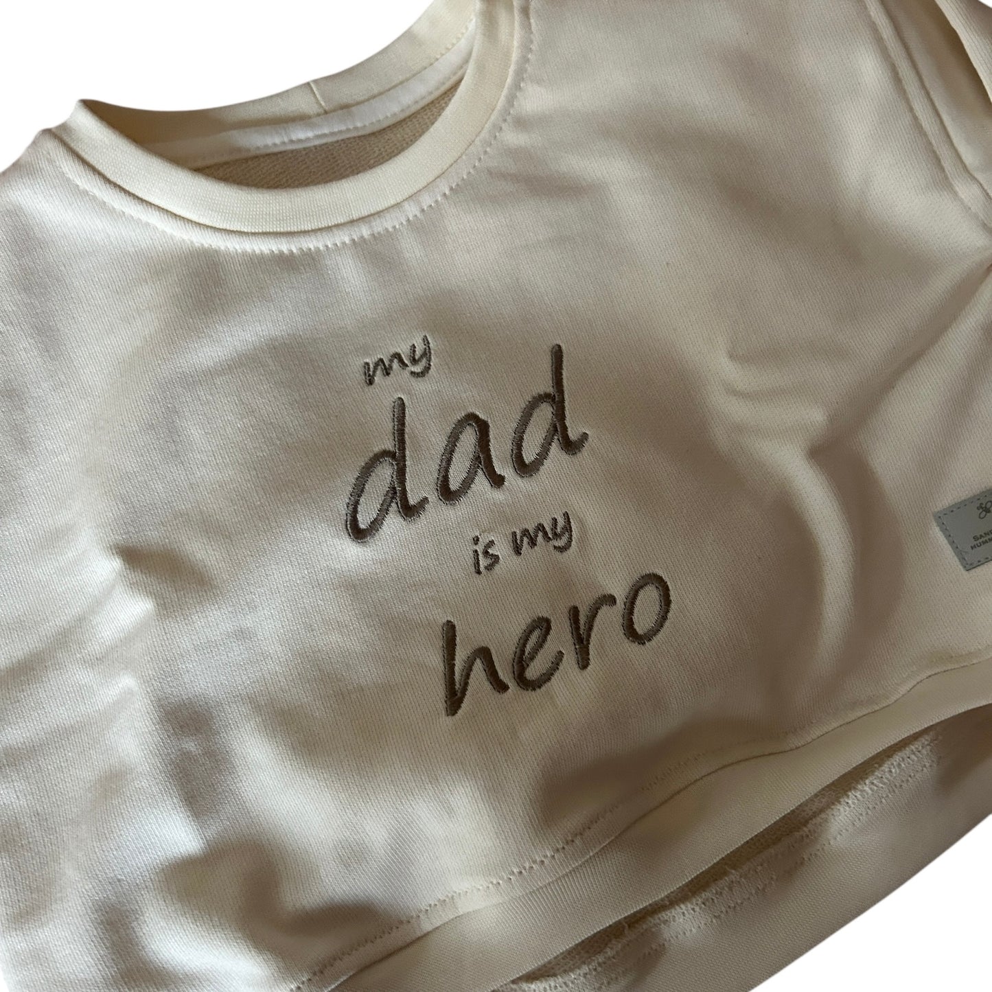 Sweat-Shirt French Terry „My dad is my hero“