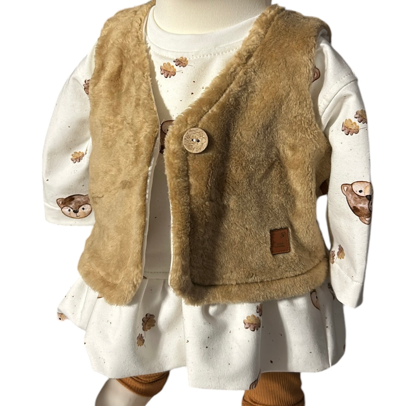 Weste Baumwoll-Teddy-Plüsch gefüttert