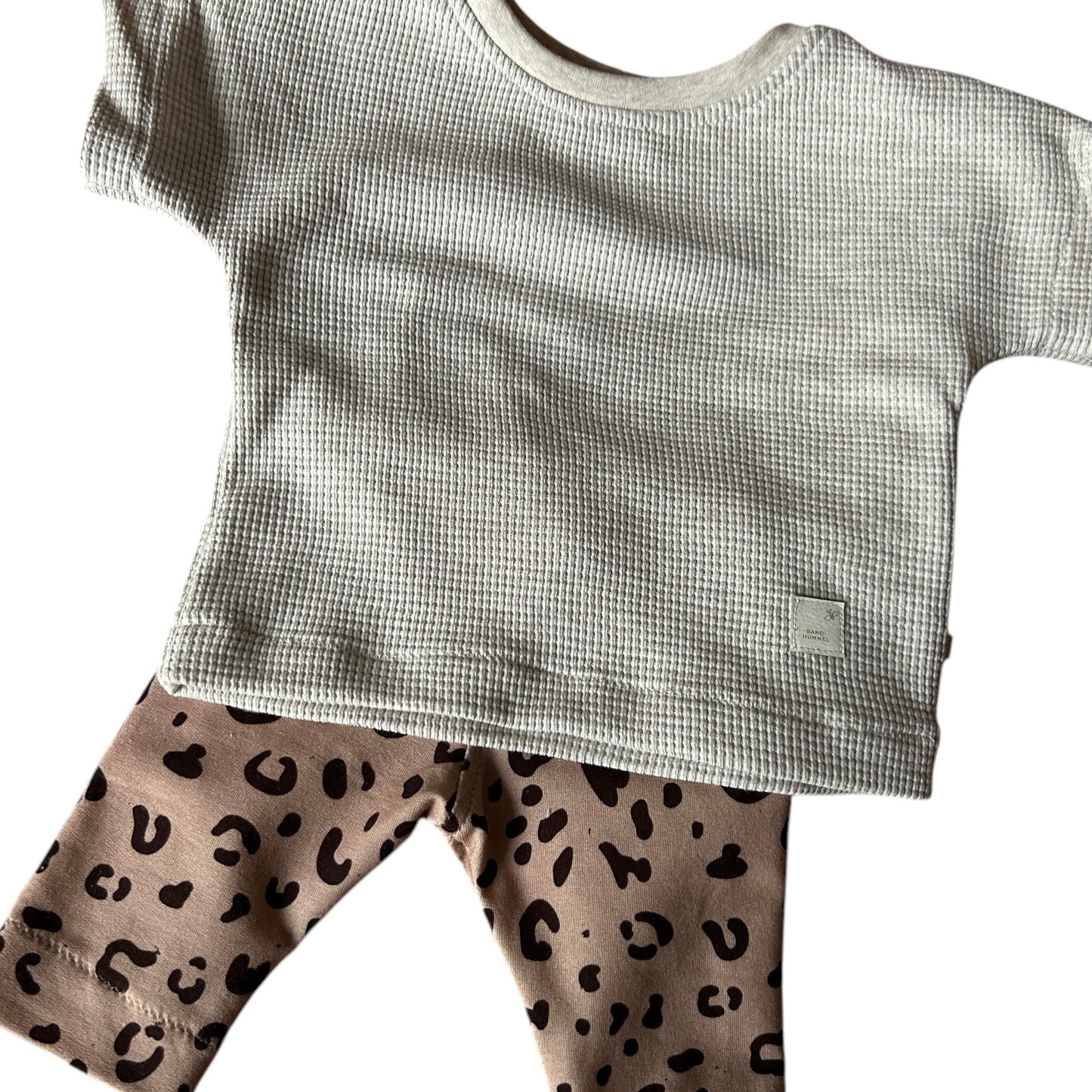 Leggins French Terry Dekor Leo Rib-Bündchen