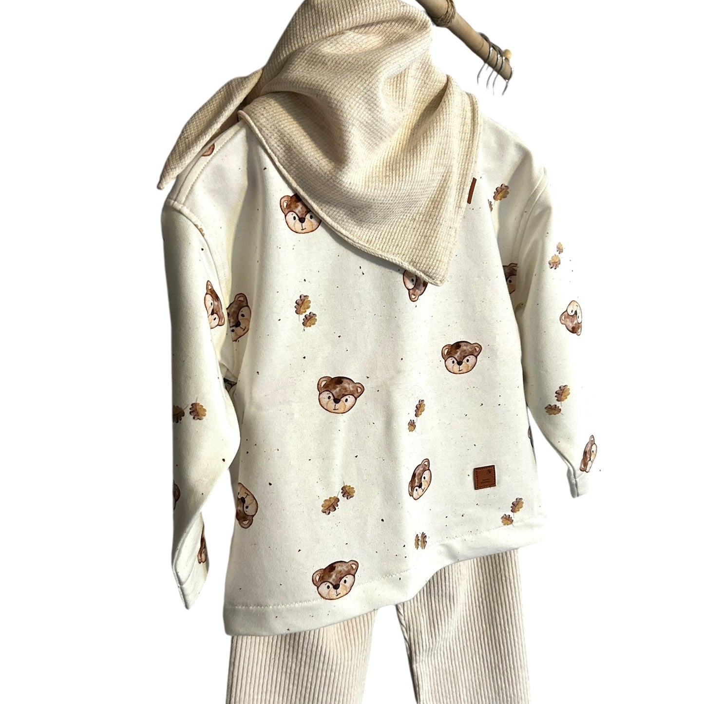 Basic-Shirt French Terry Motiv Bärchen