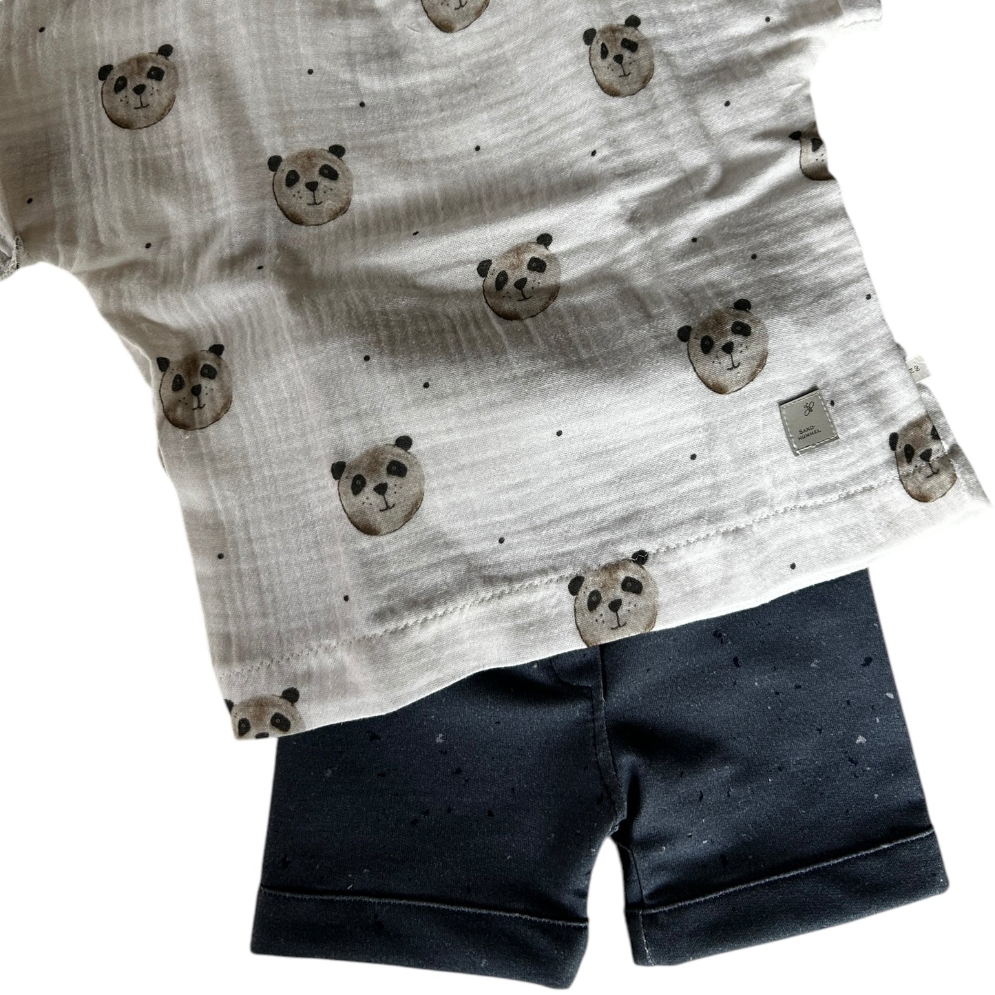 Shorts French Terry Dekor Blue Konfetti