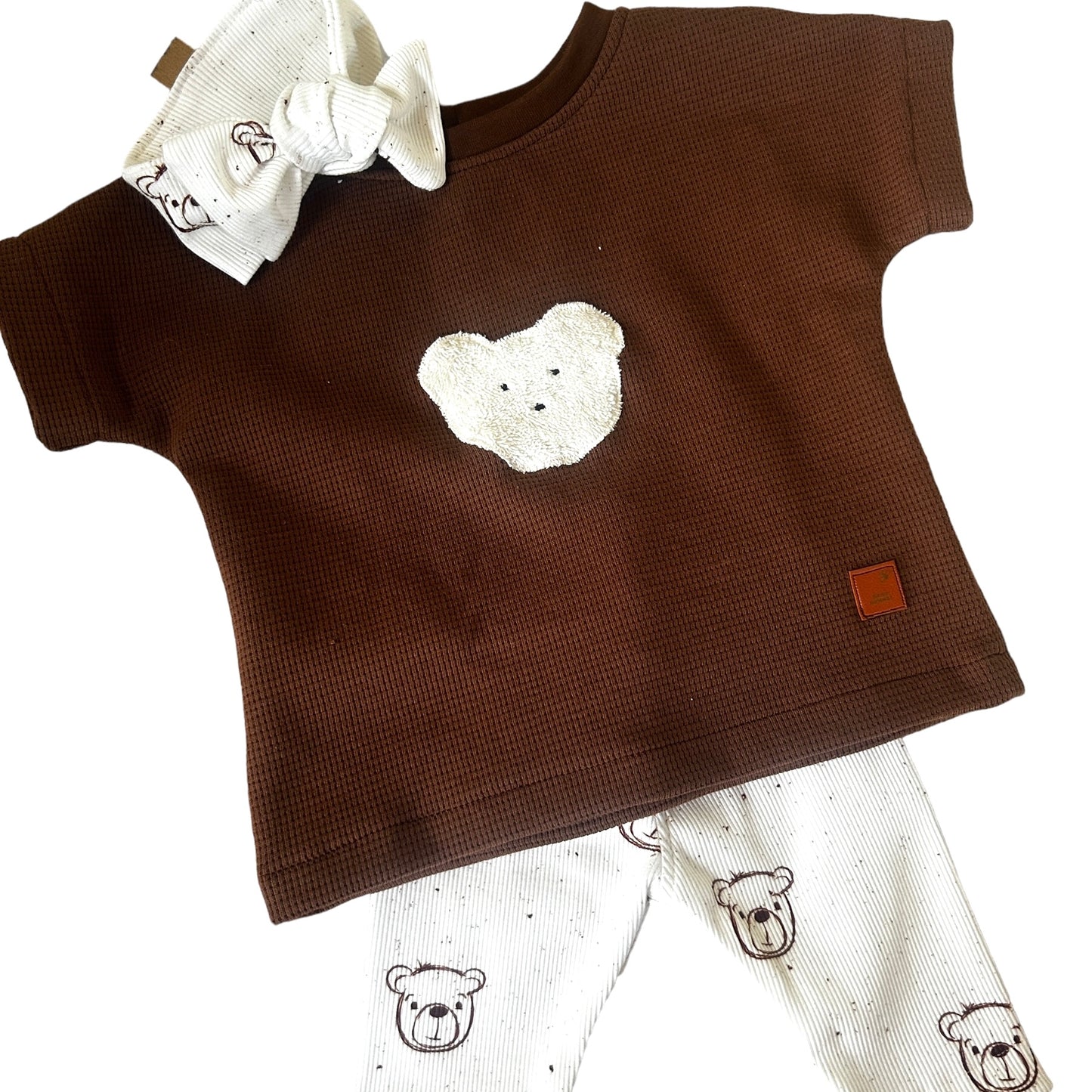 Leggins Rib Jersey Dekor Bär