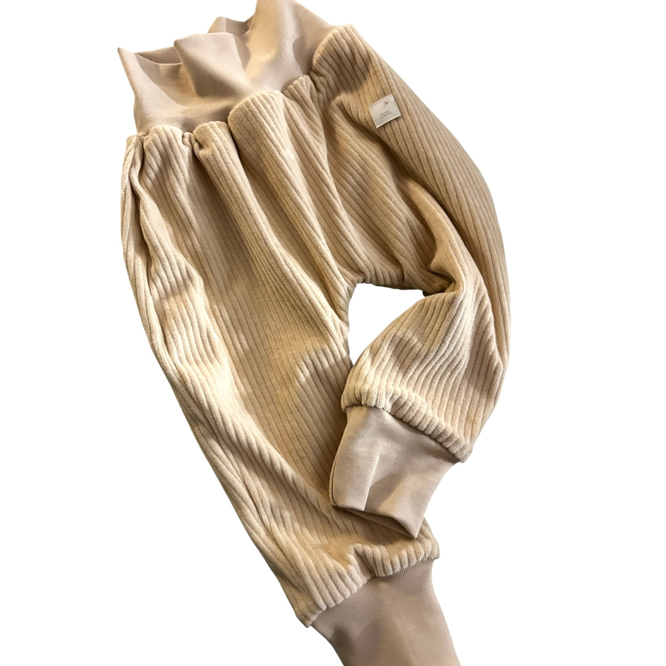 Hose lang Cord-Nicky gefüttert beige