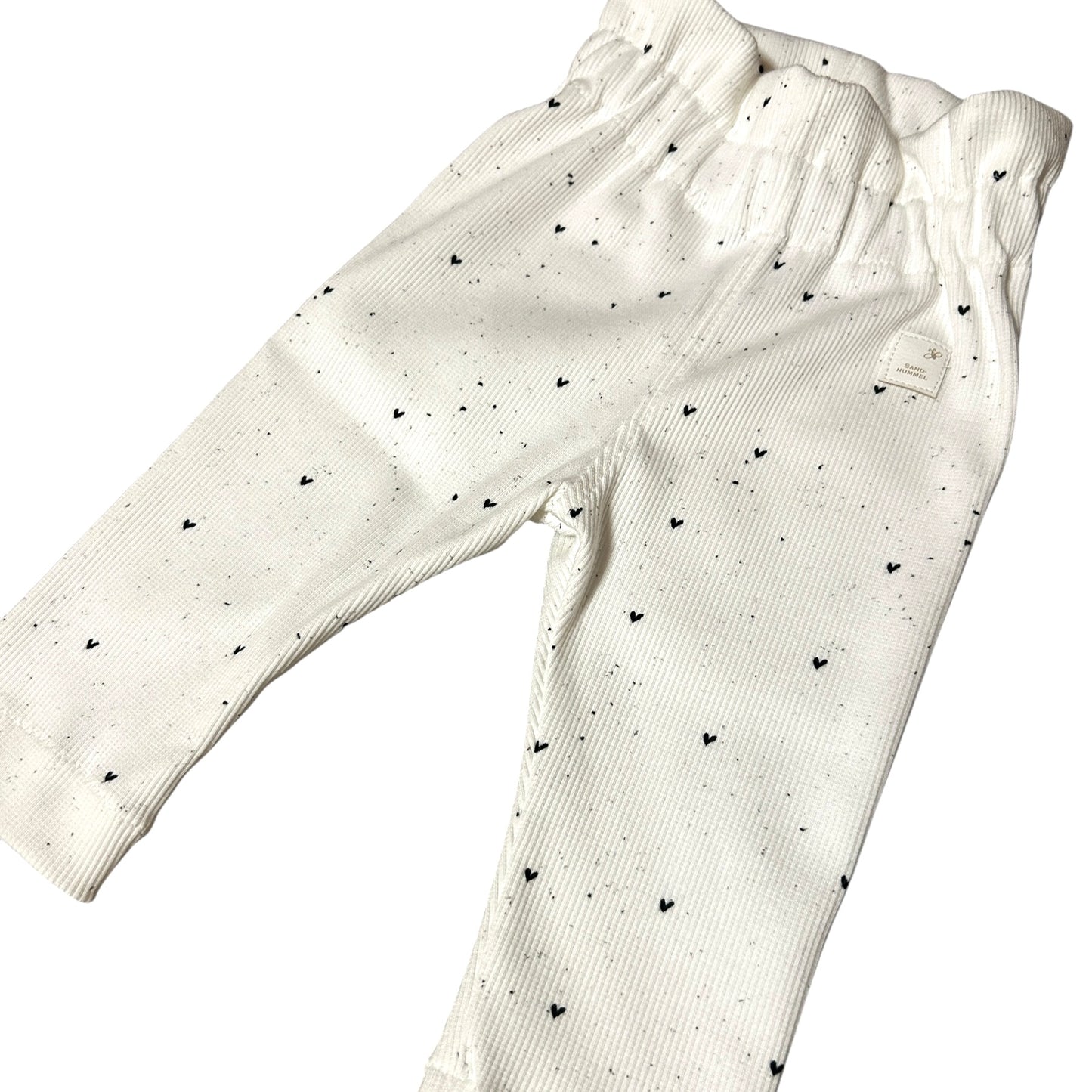 Leggins French Terry Dekor Herzchen Gummi-Bündchen