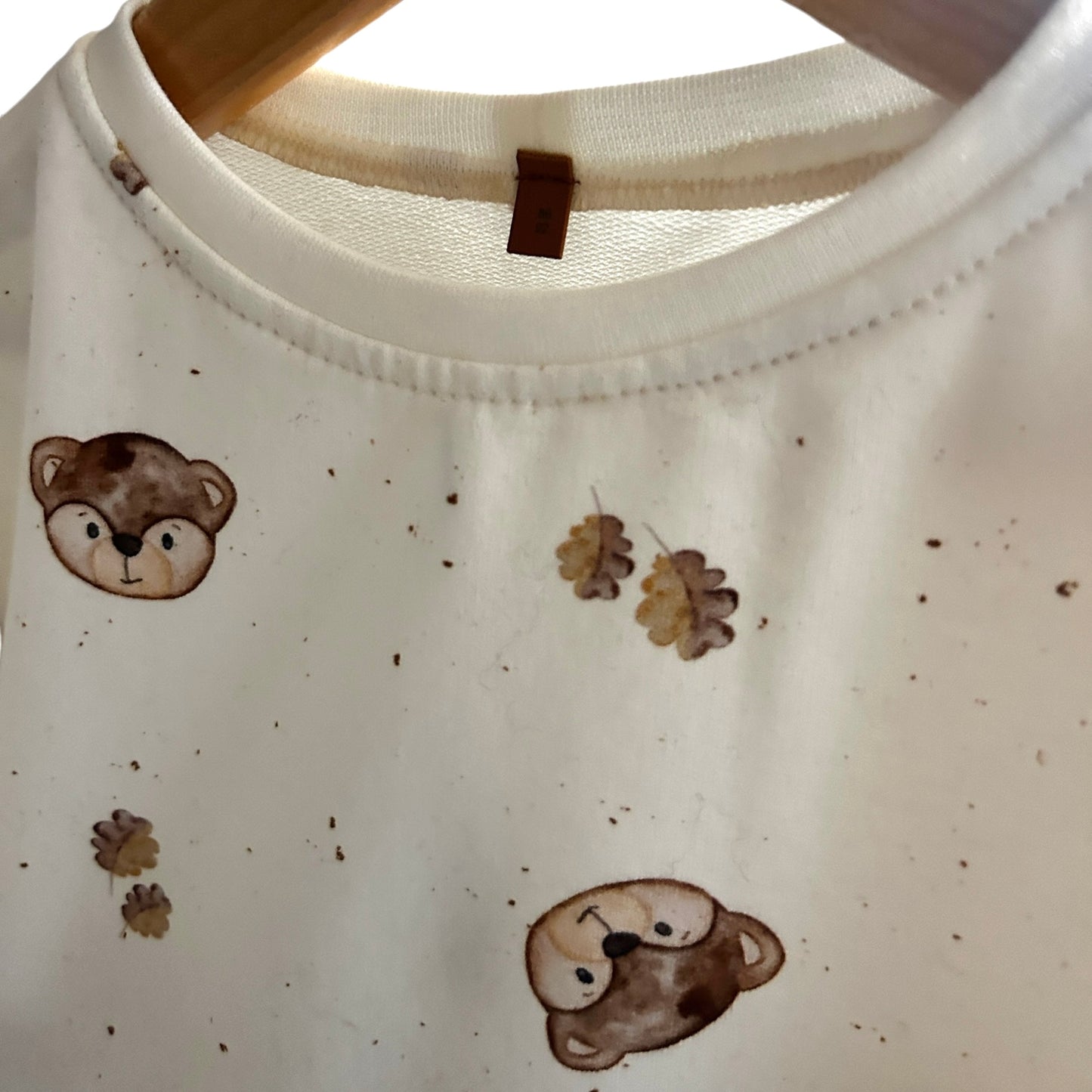 Basic-Shirt French Terry Motiv Bärchen