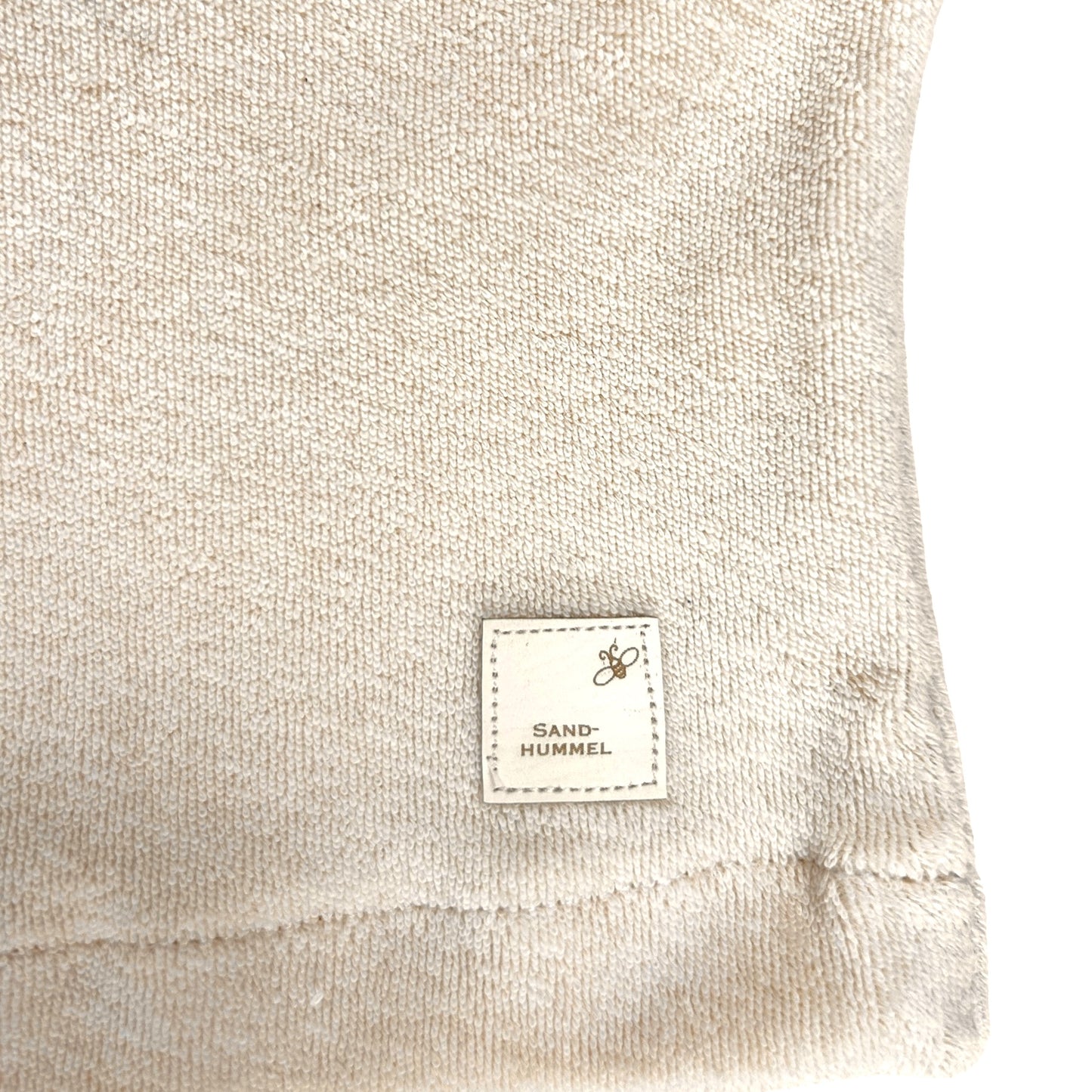 Shirt Strickfrottee beige Applikation Herz