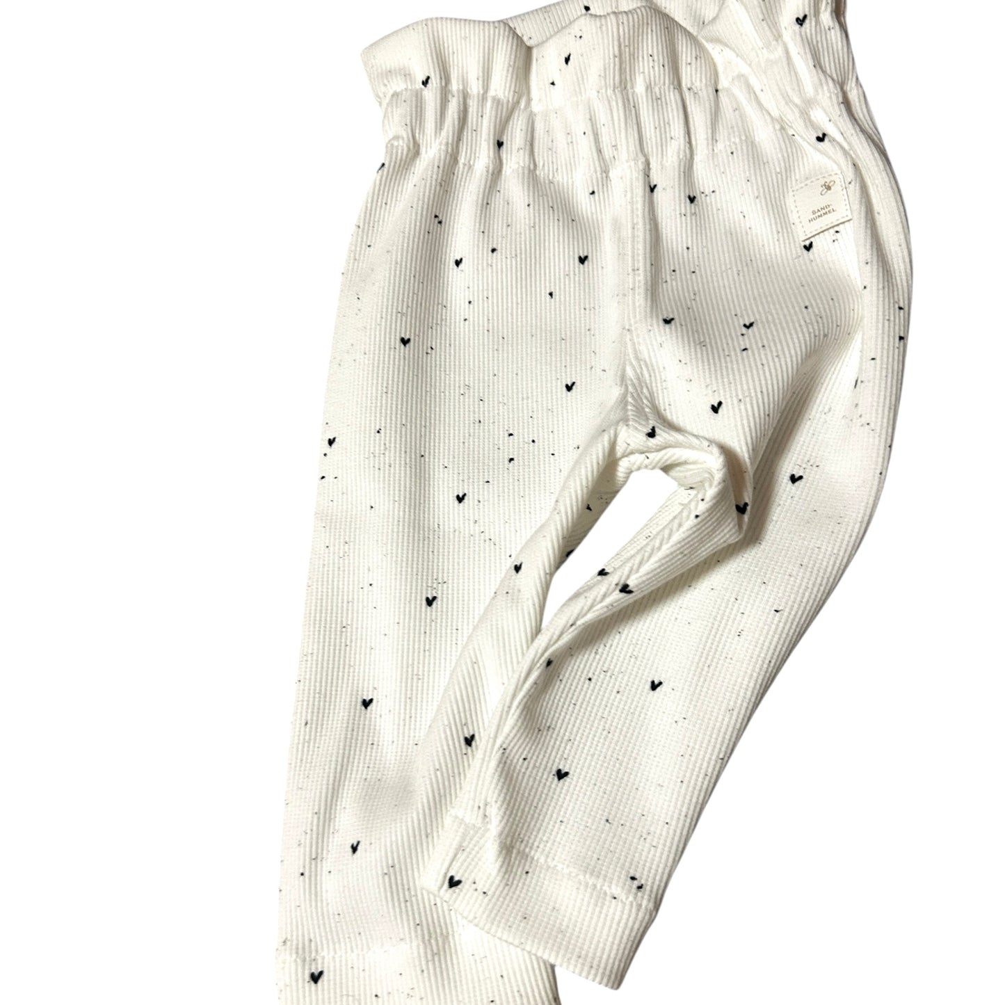 Leggins French Terry Dekor Herzchen Gummi-Bündchen