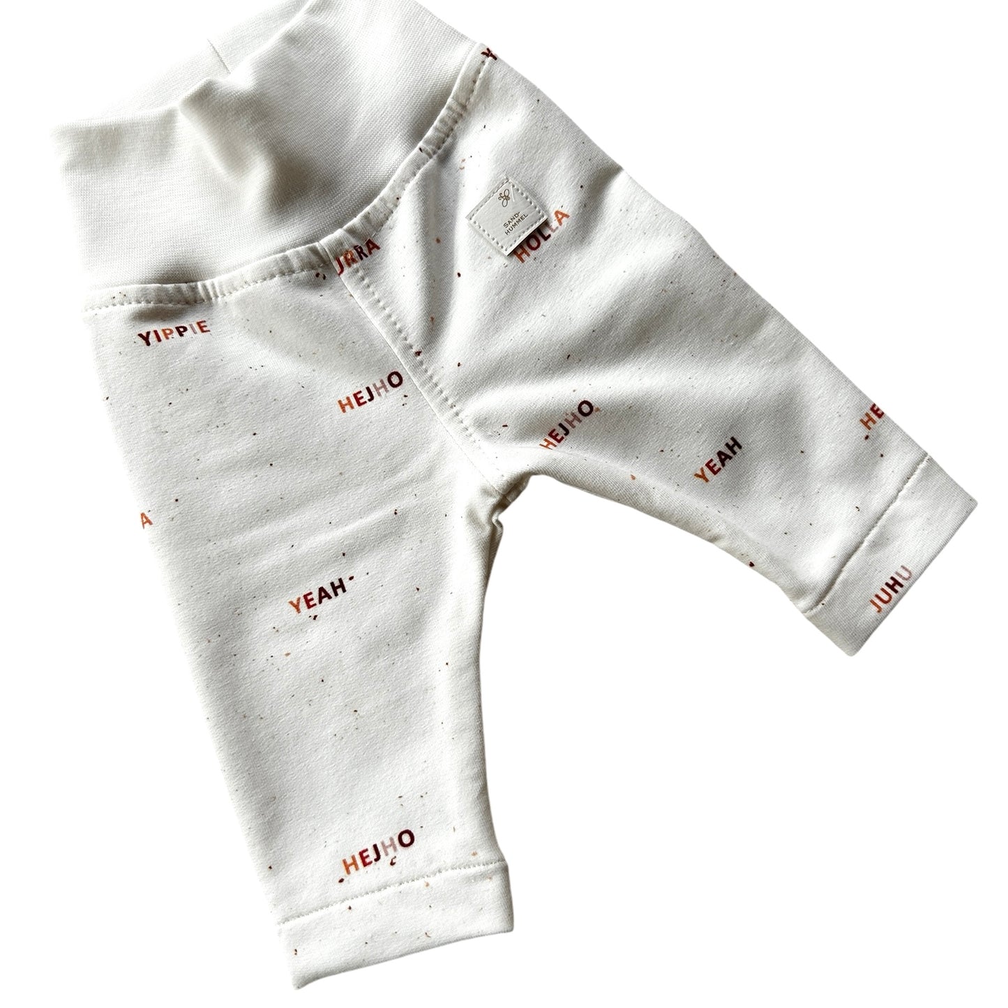 Leggins French Terry Dekor Yippie yeah Rib-Bündchen