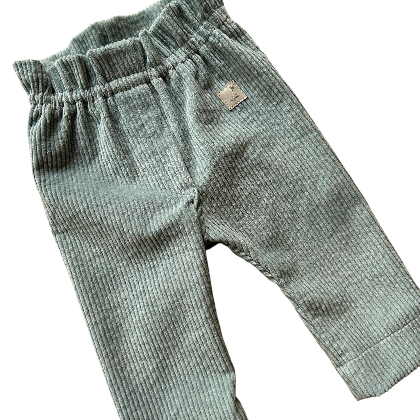 Hose lang Baumwoll-Breitcord salbei