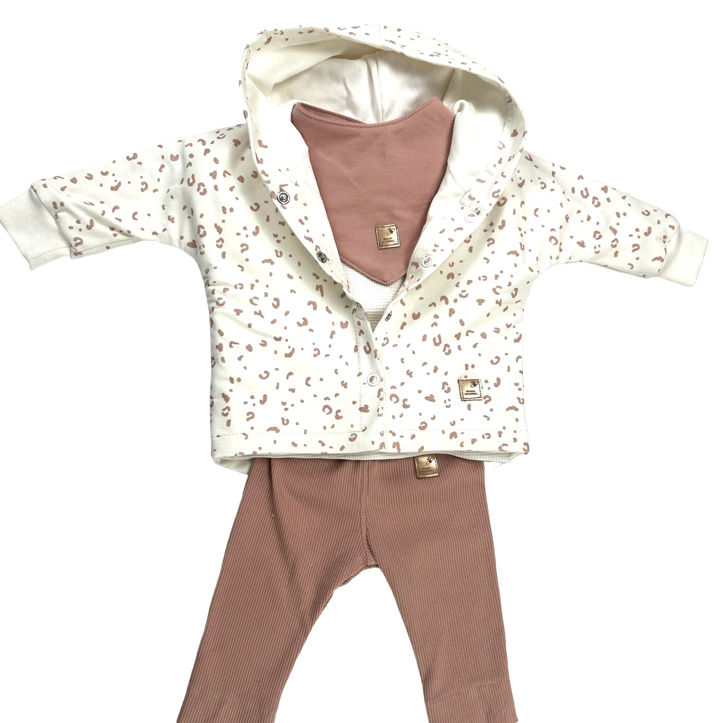 Sweat Jacke rosa Dekor Leo