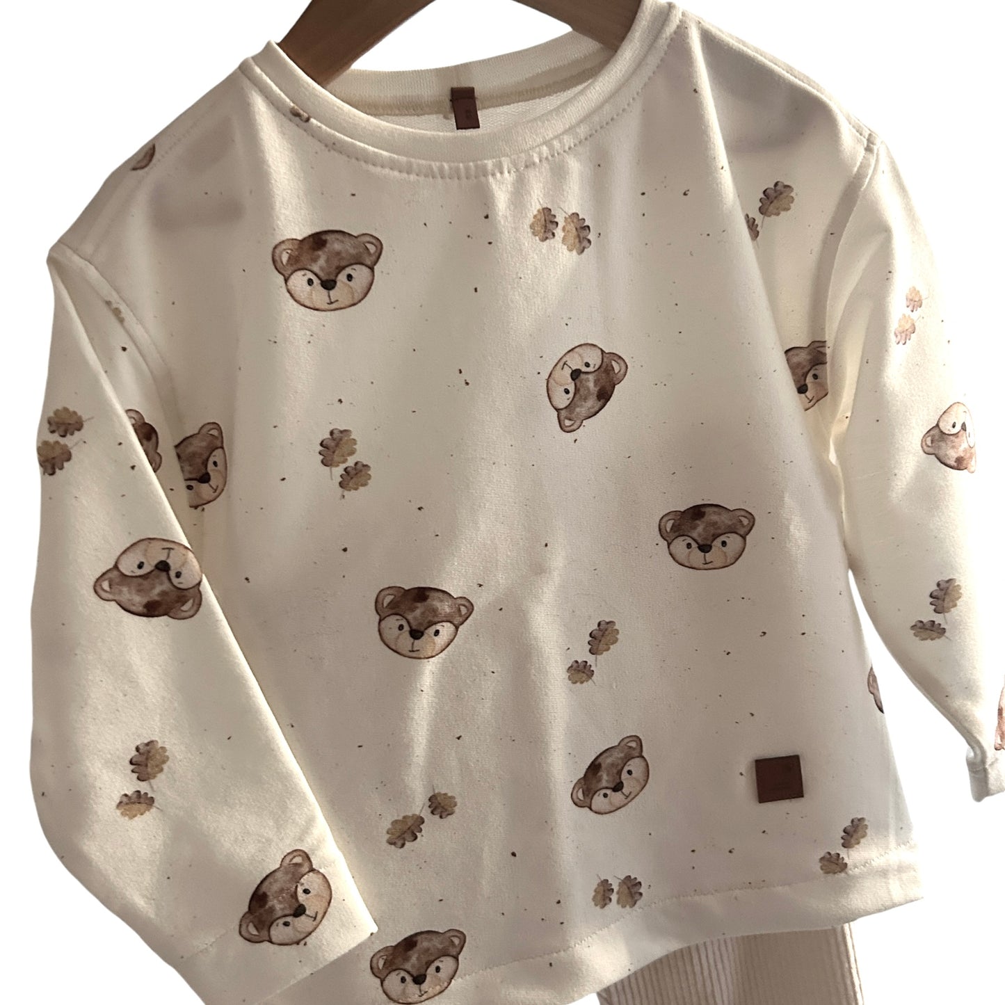 Basic-Shirt French Terry Motiv Bärchen