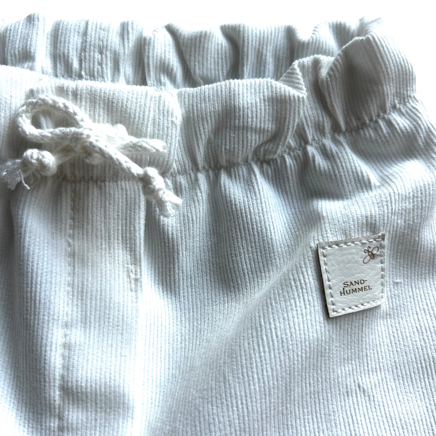 Hose lang Babycord weiss