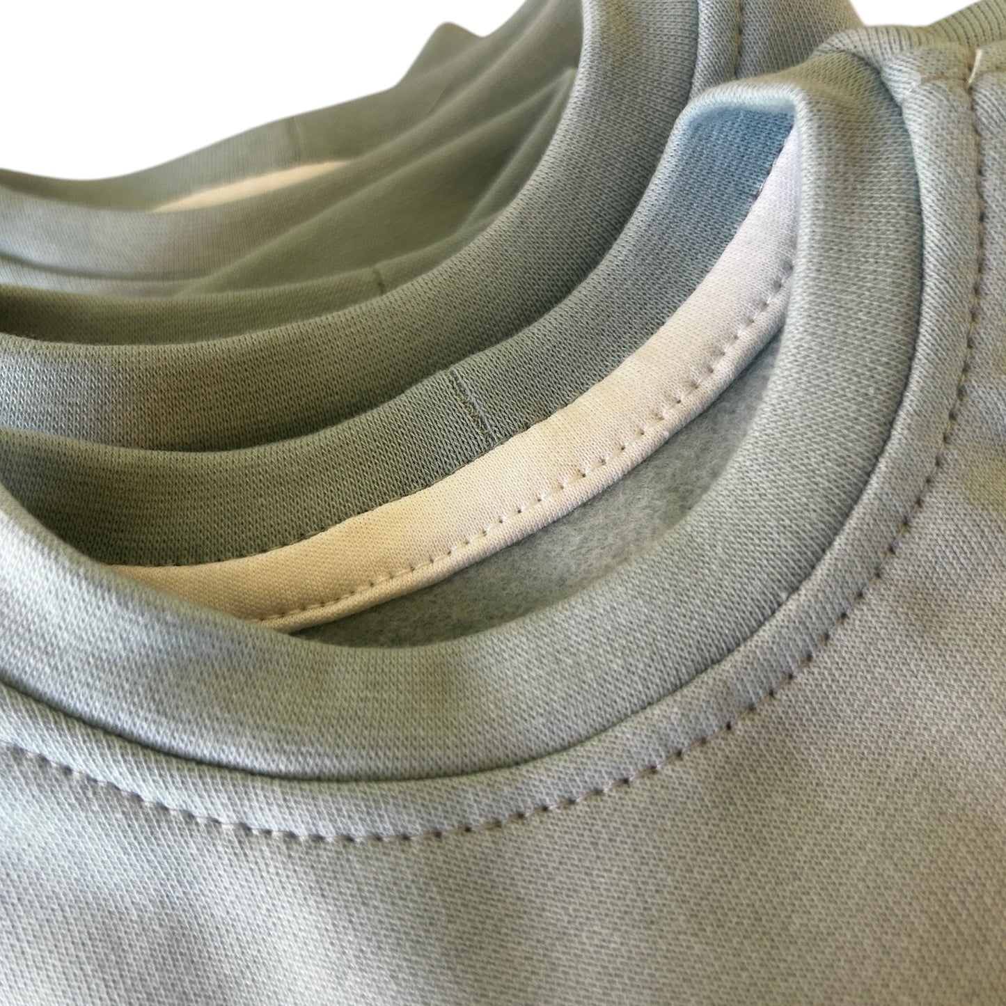 Sweat Shirt Applikation Bär oversized salbei