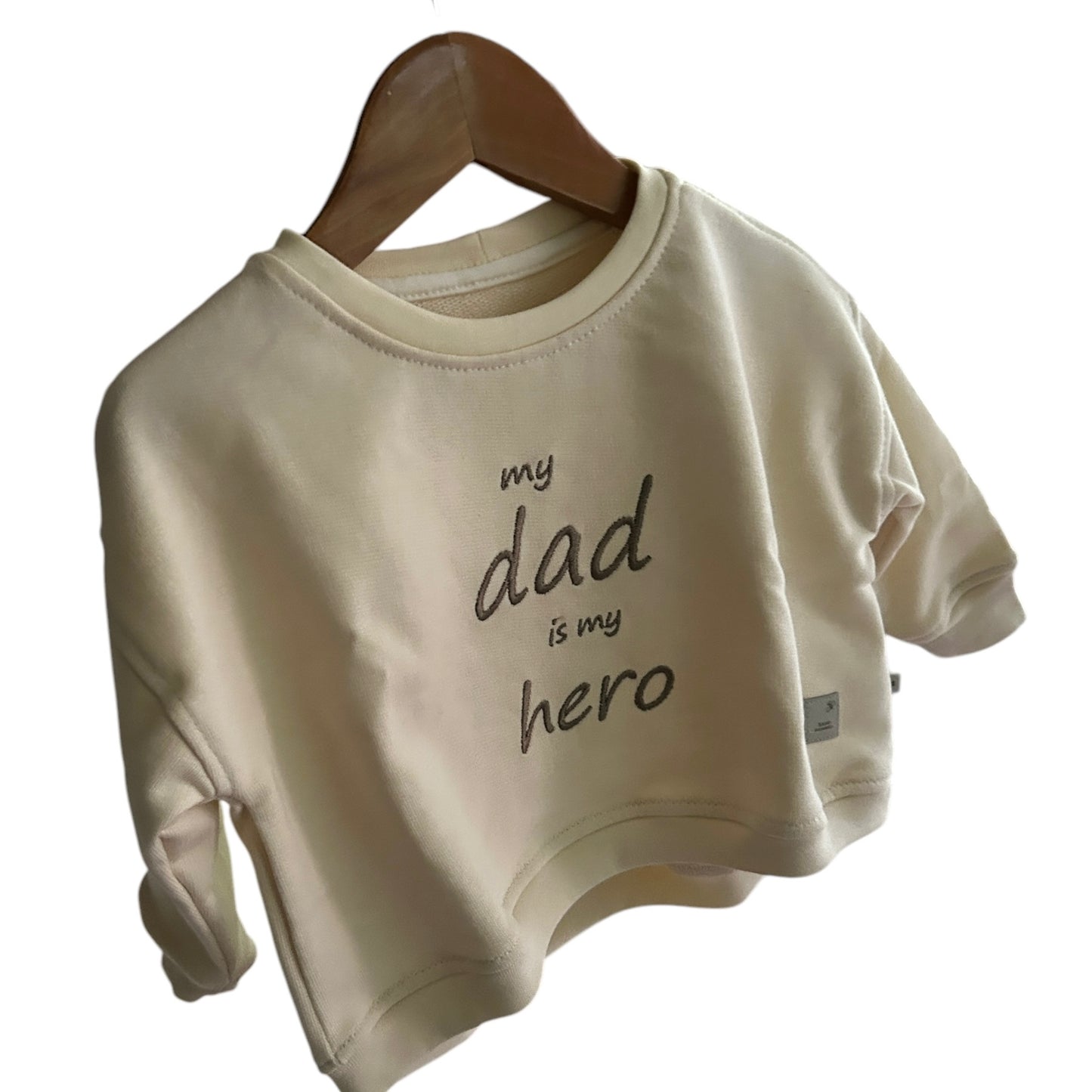 Sweat-Shirt French Terry „My dad is my hero“