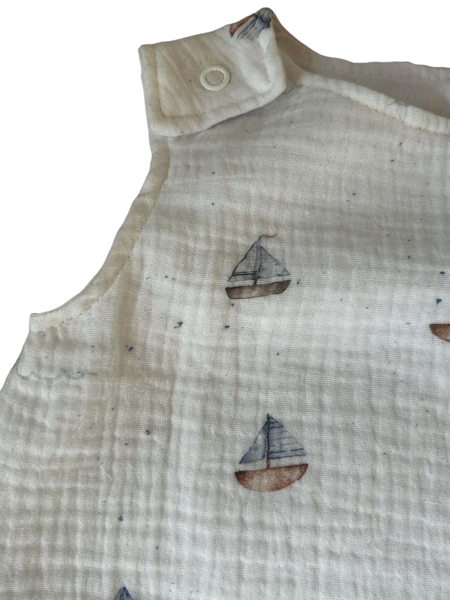 Schlafsack Sommer Musselin/Popelin gefüttert Dekor Boot