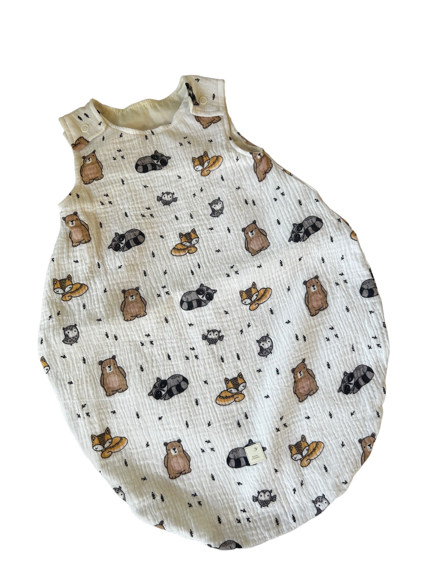 Schlafsack Sommer Musselin/Popelin gefüttert Dekor Animals