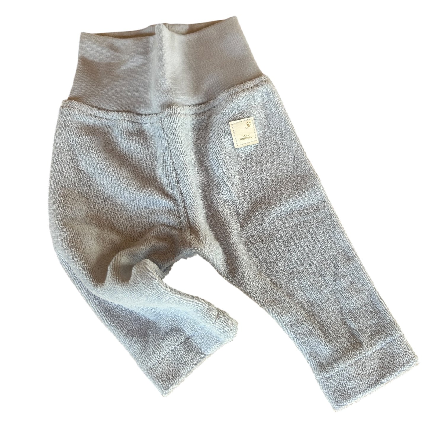 Leggins Strickfrottee hellblau mit Rib Bündchen