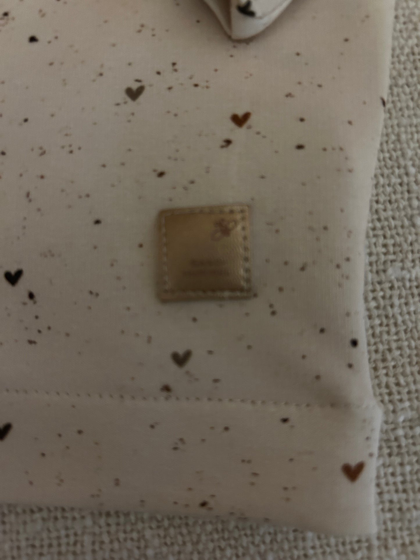 Shirt French Terry Dekor Herzchen Konfetti nude