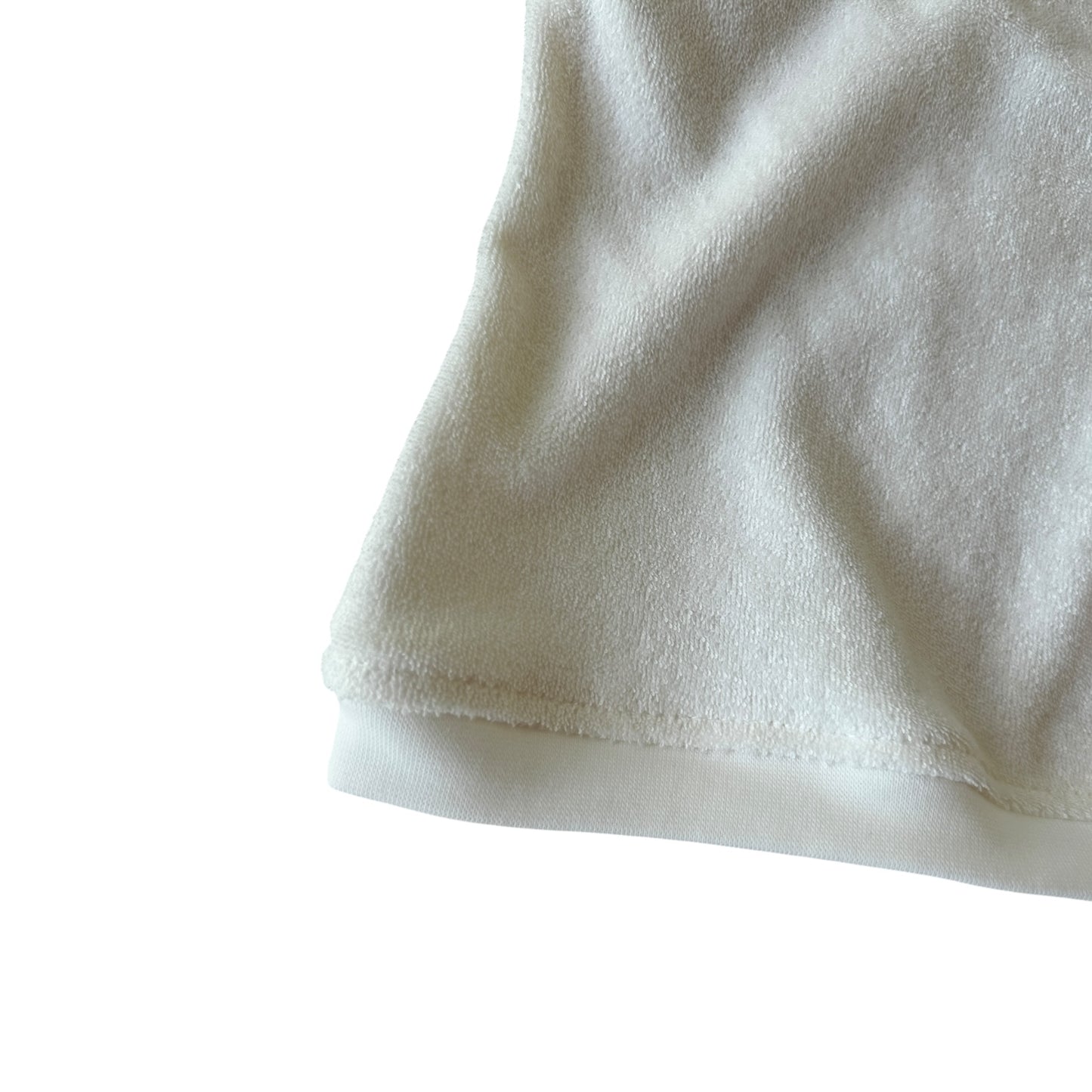 Shirt Strickfrottee oversized wollweiss Applikation Bär