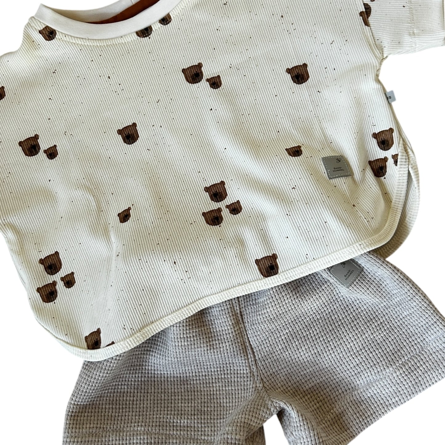 Shirt Rib Jersey Dekor Bärentrio oversized