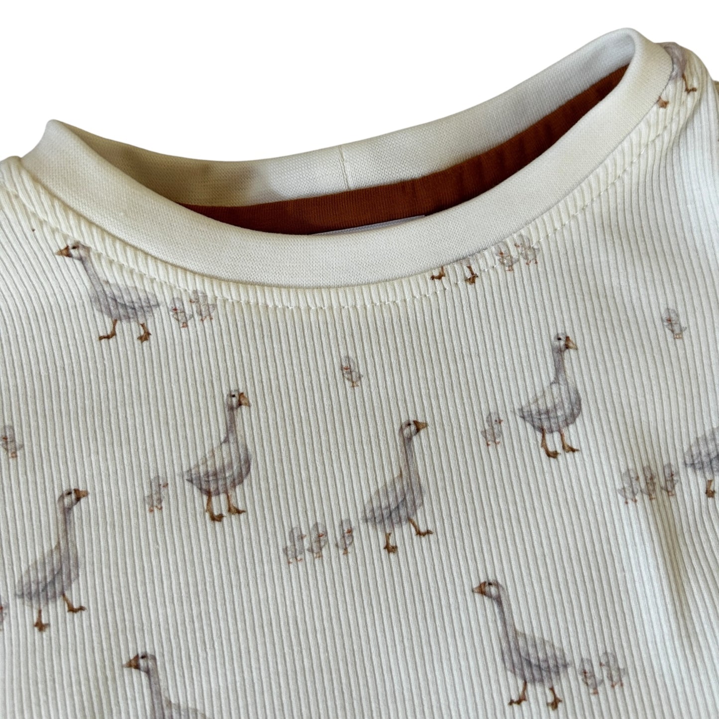 Shirt Rib Jersey Dekor Gänse oversized