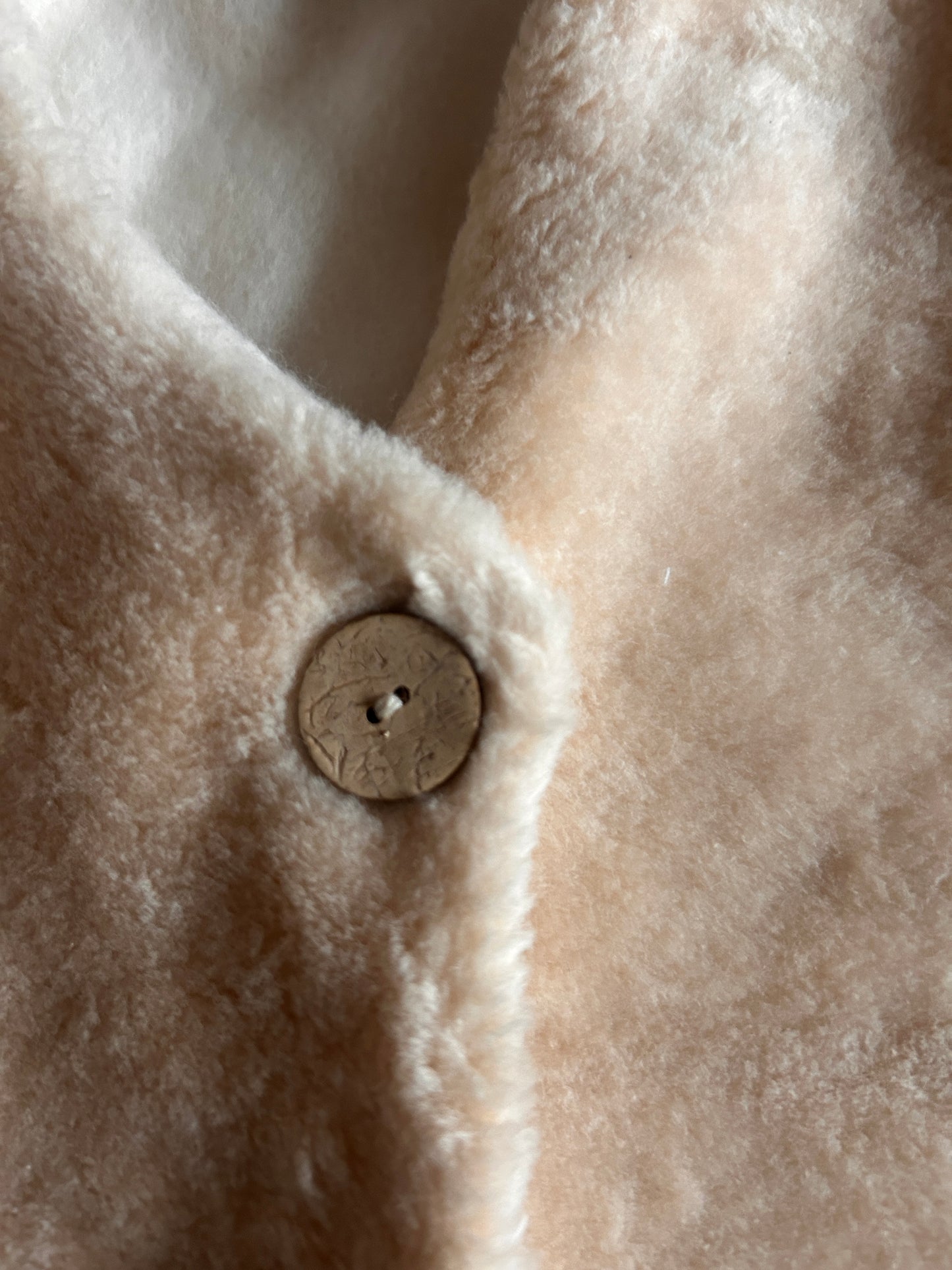 Weste Baumwoll-Teddy-Plüsch gefüttert beige - Nuance rosa