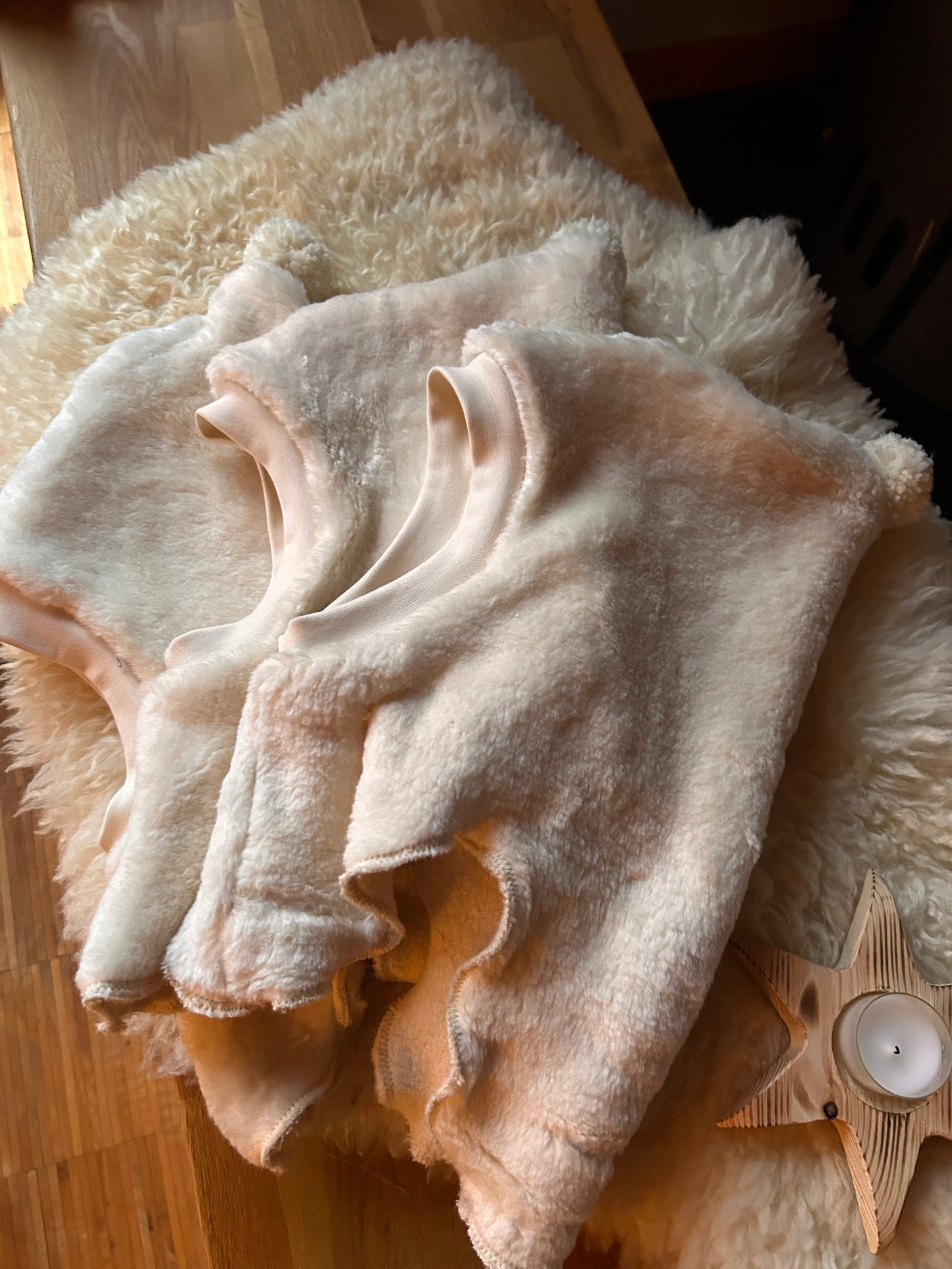 Zwergenmuetze Teddy beige