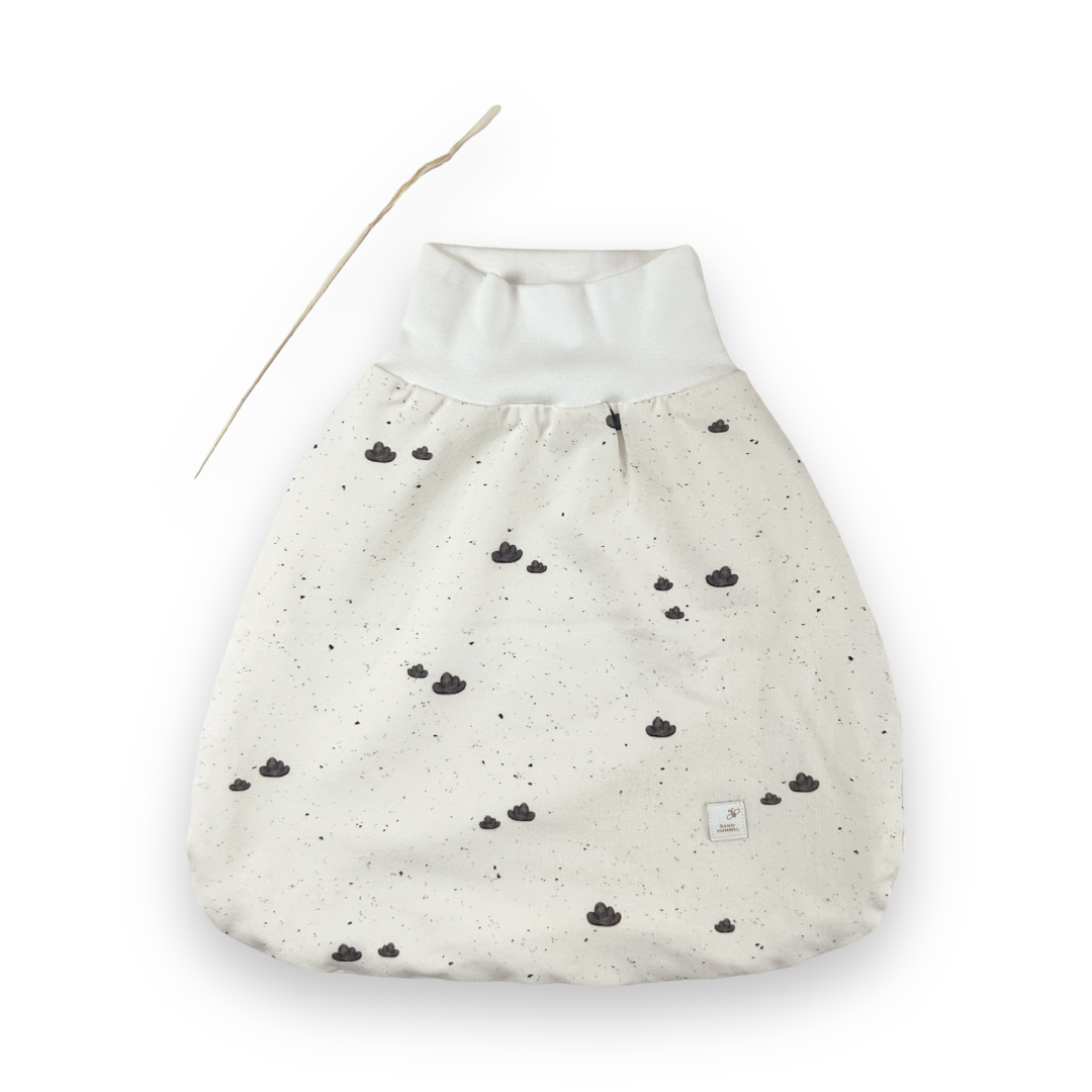 Strampelsack Frühjahr/Herbst French Terry gefüttert Dekor Wolke