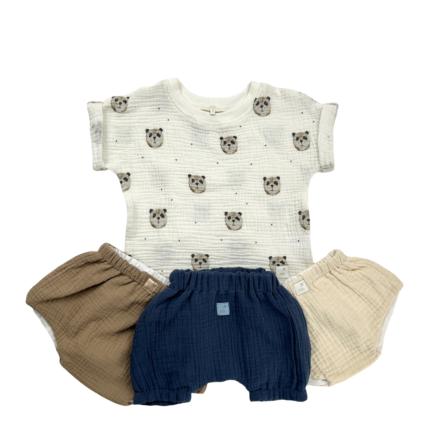 Shirt Musselin Dekor Panda