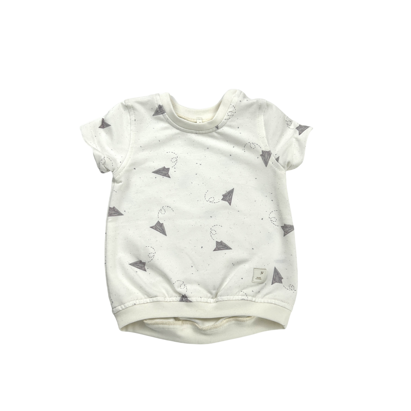 Shirt French Terry oversize mit Knopfleiste Dekor Papierdrachen