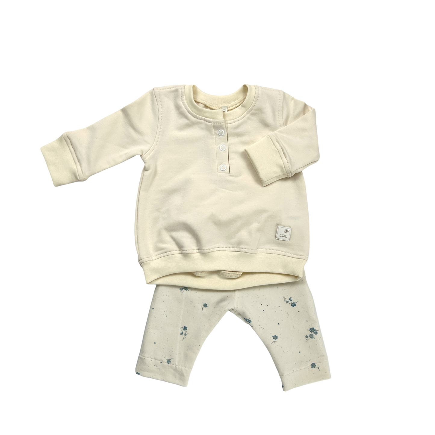 Basic-Shirt French Terry mit Knopfleiste vorne oversize uni