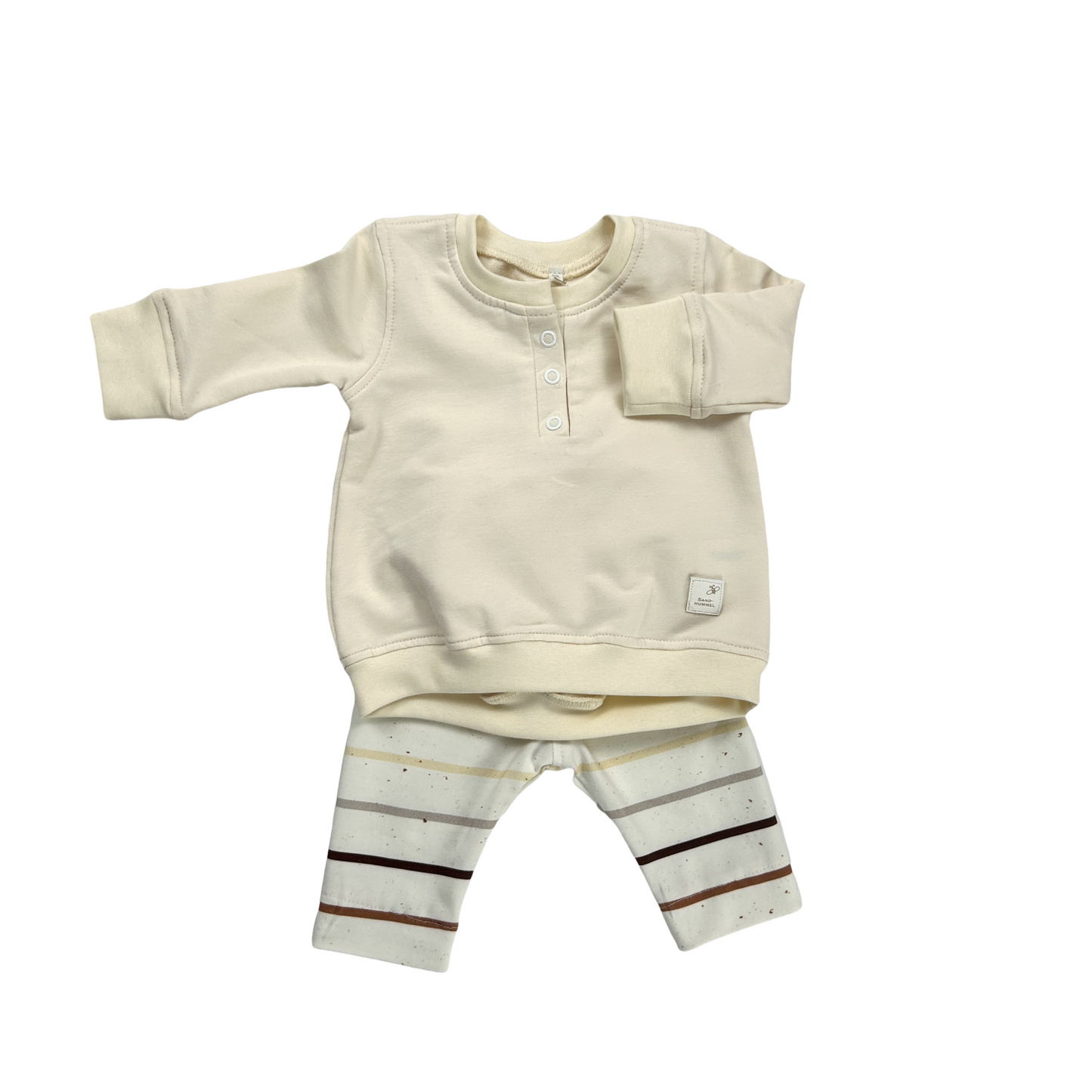 Basic-Shirt French Terry mit Knopfleiste vorne oversize uni