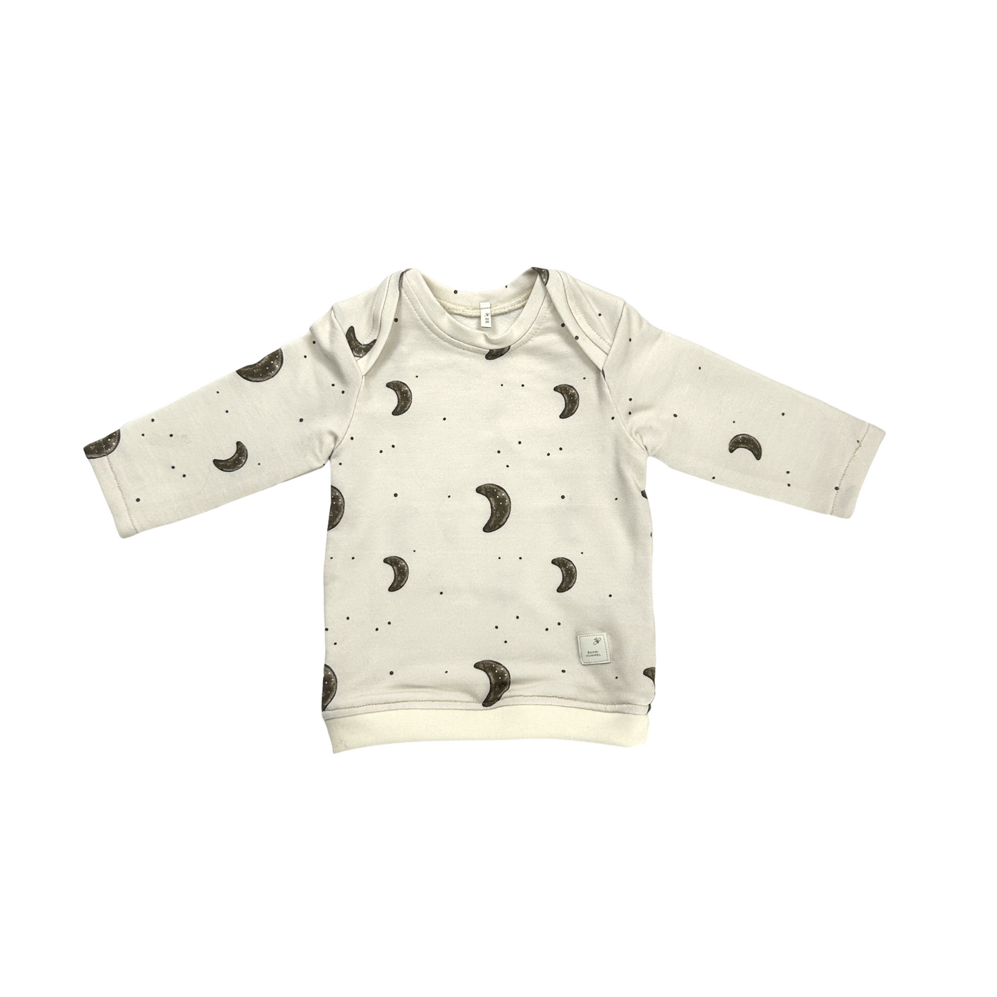 Basic-Shirt amerikanisch French Terry Dekor Mond