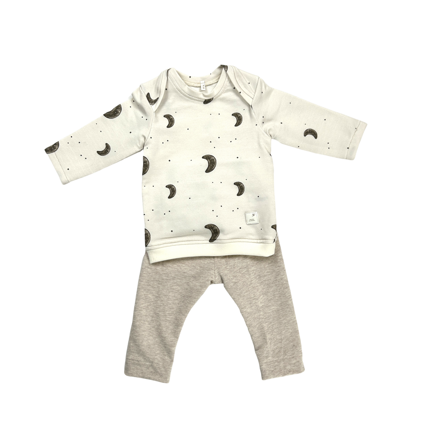 Basic-Shirt amerikanisch French Terry Dekor Mond