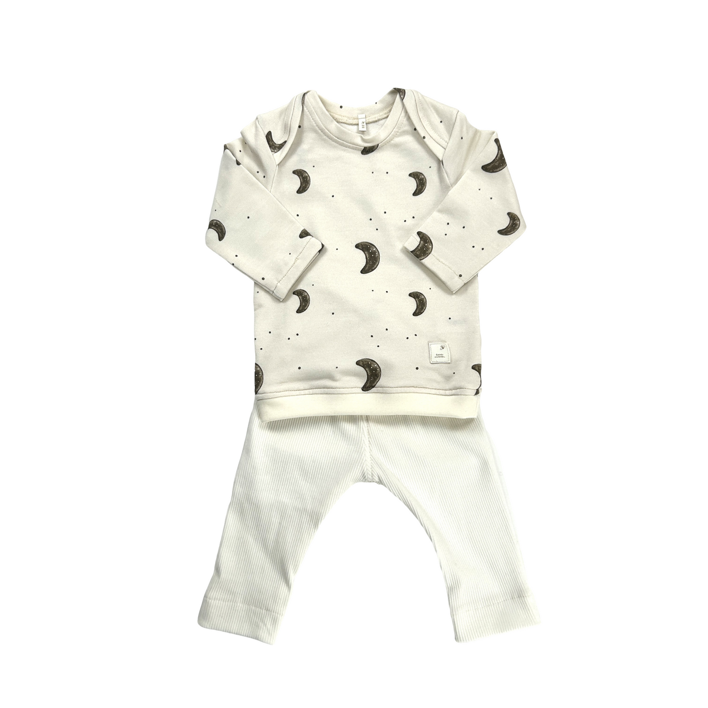 Basic-Shirt amerikanisch French Terry Dekor Mond