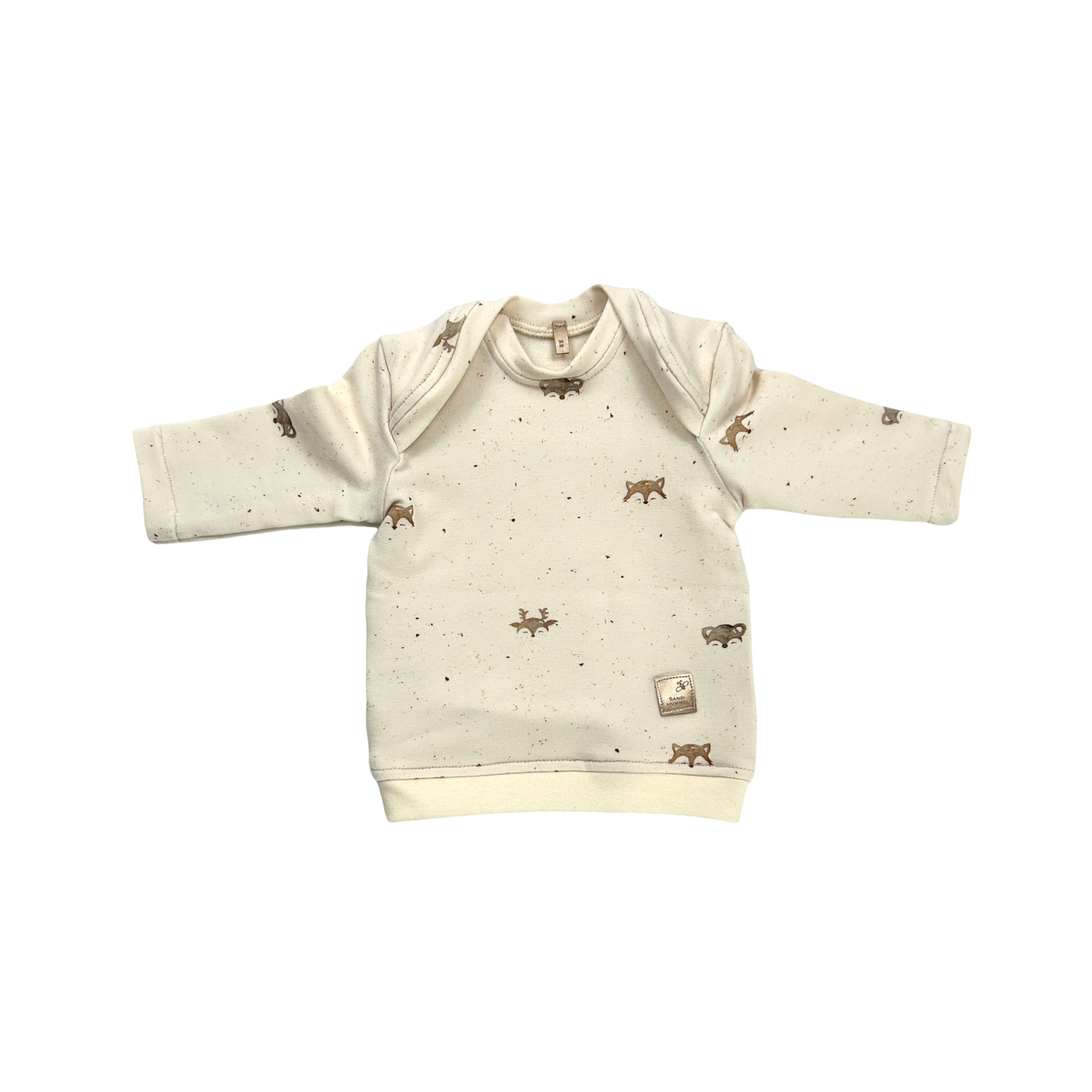 Basic-Shirt amerikanisch French Terry Dekor Fuchs