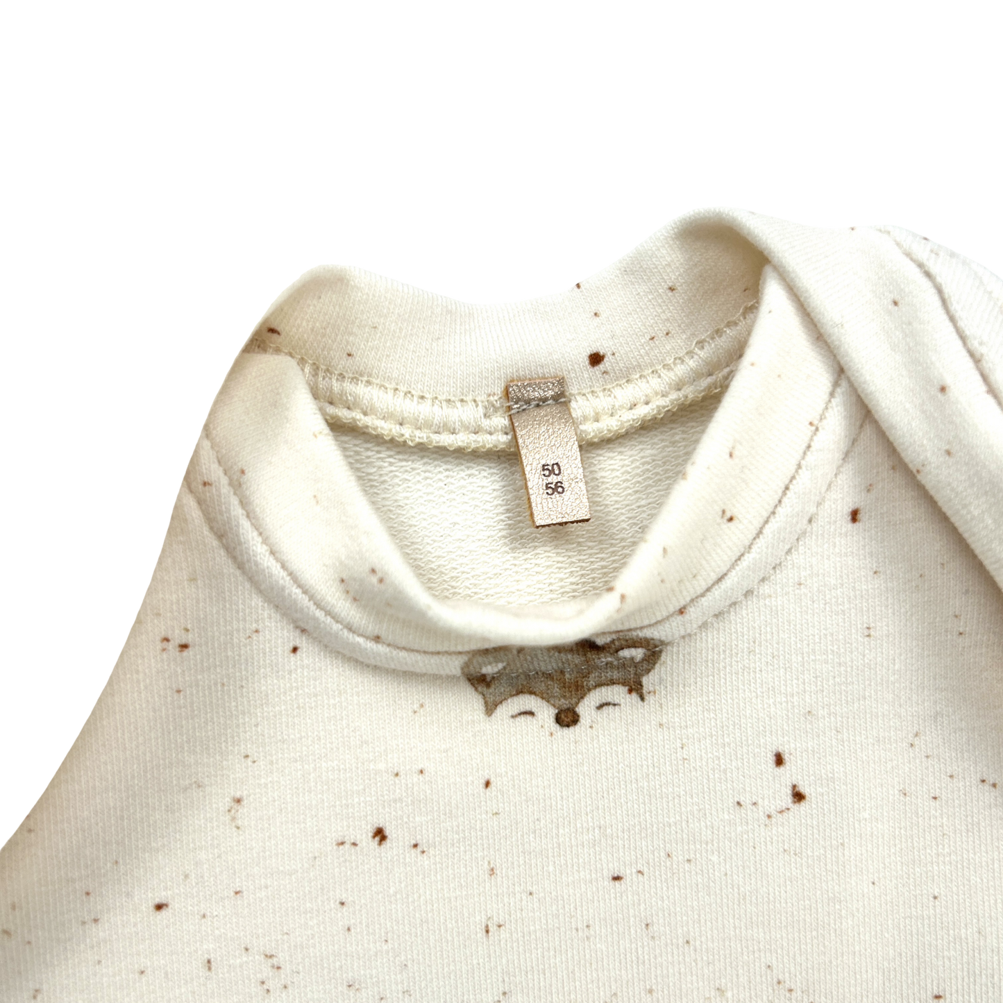 Basic-Shirt amerikanisch French Terry Dekor Fuchs