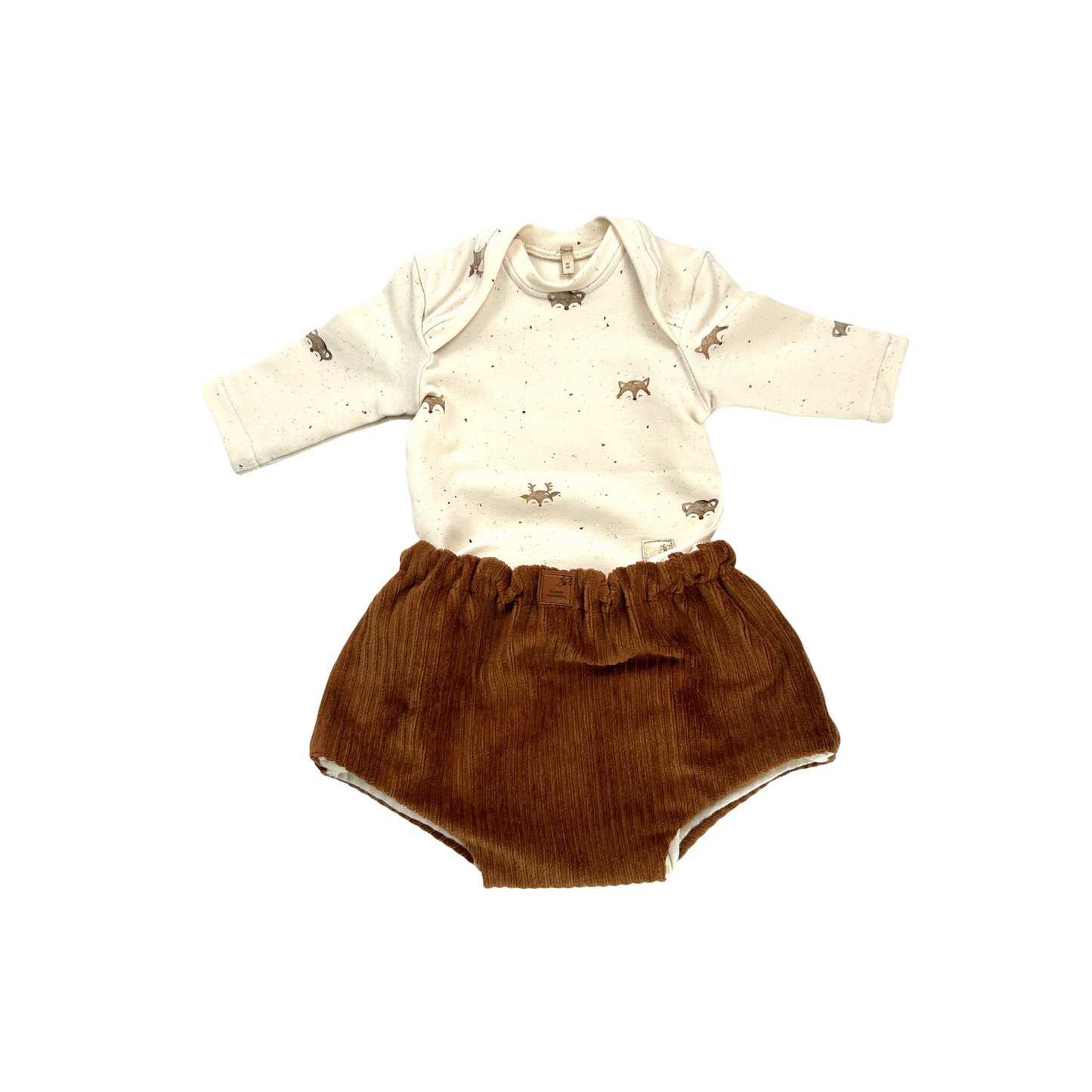 Basic-Shirt amerikanisch French Terry Dekor Fuchs