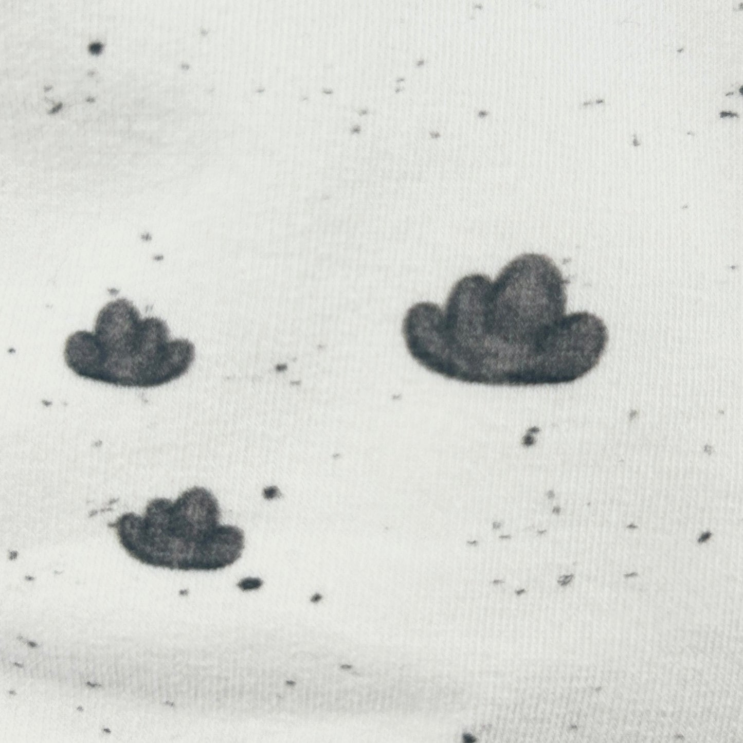 Strampelsack Frühjahr/Herbst French Terry gefüttert Dekor Wolke